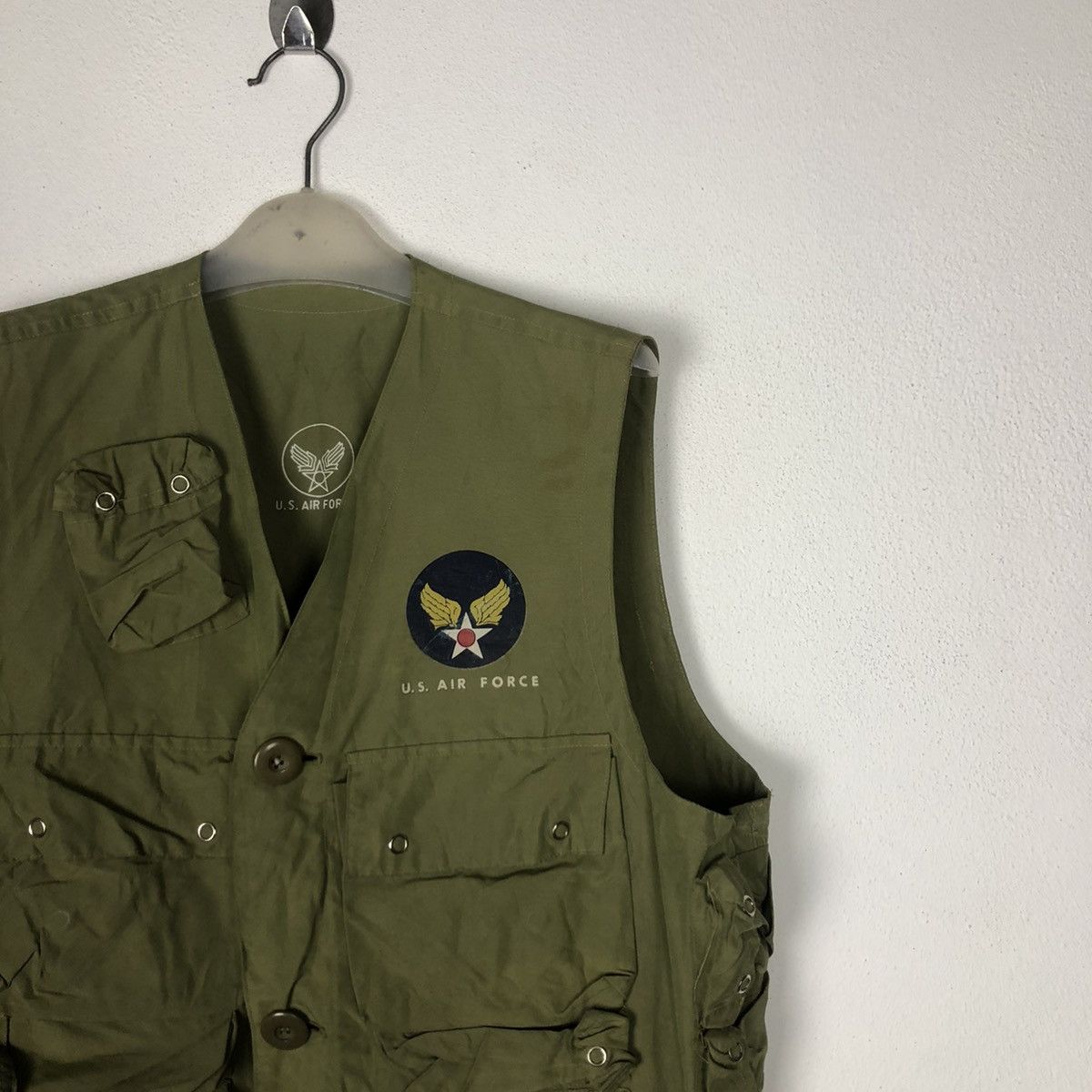 Vintage Tank Top Sleeveless Army by US Air Force Size US M / EU 48-50 / 2 - 2 Thumbnail