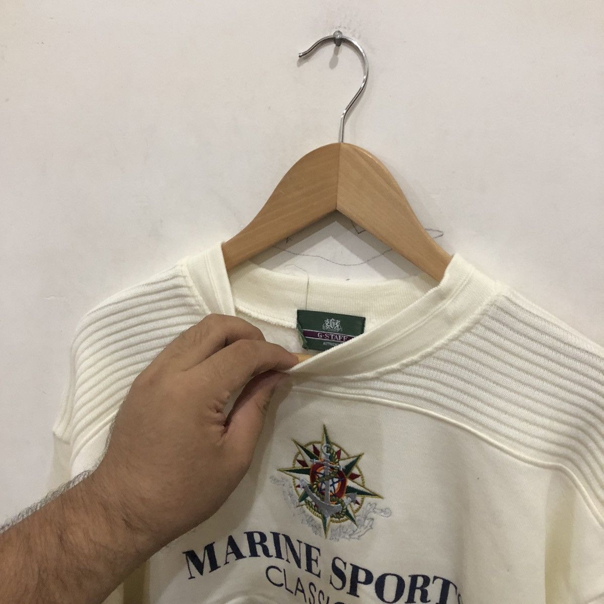 Japanese Brand Marine Sports Classical CrewNeck Big Logo Size US L / EU 52-54 / 3 - 6 Thumbnail