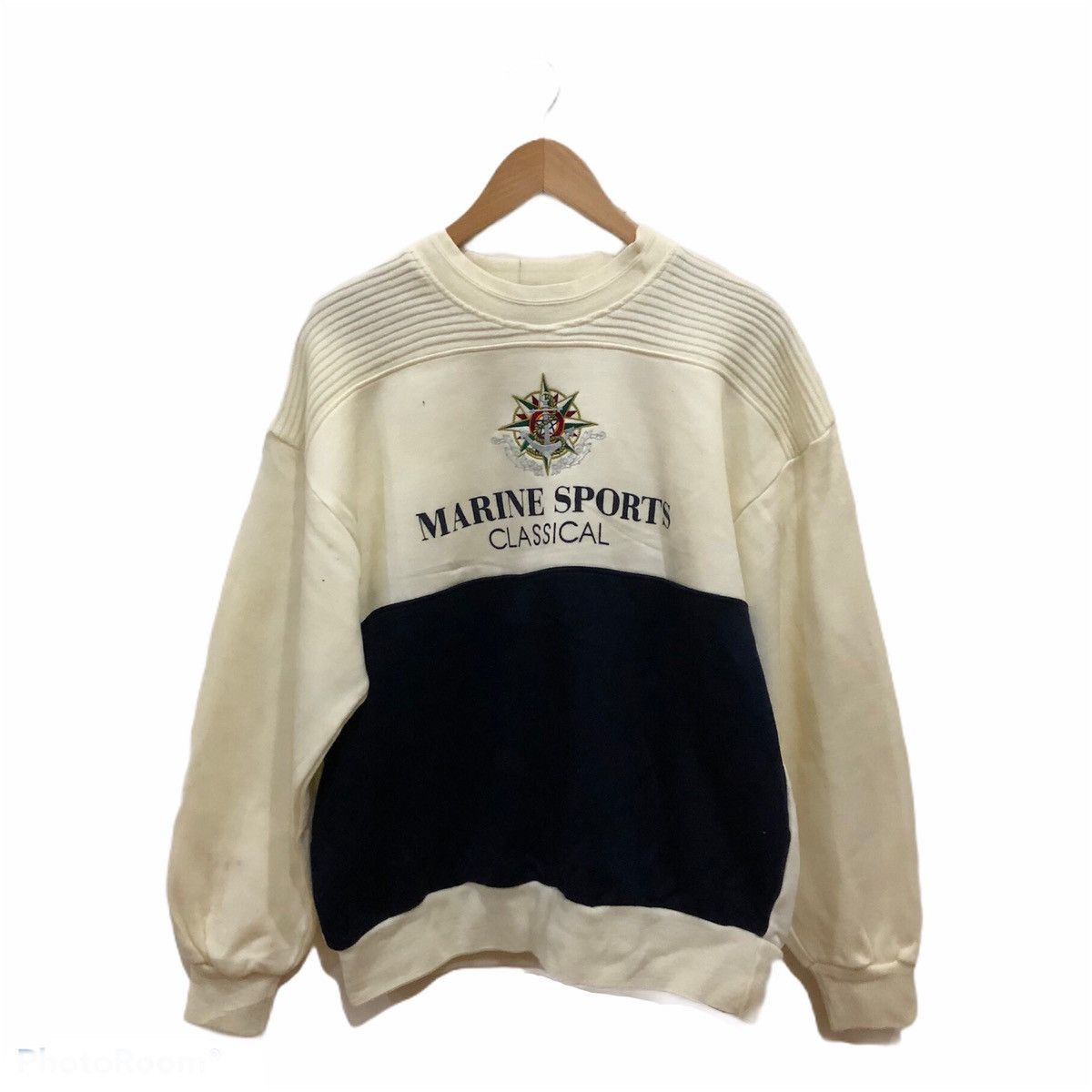 Japanese Brand Marine Sports Classical CrewNeck Big Logo Size US L / EU 52-54 / 3 - 1 Thumbnail