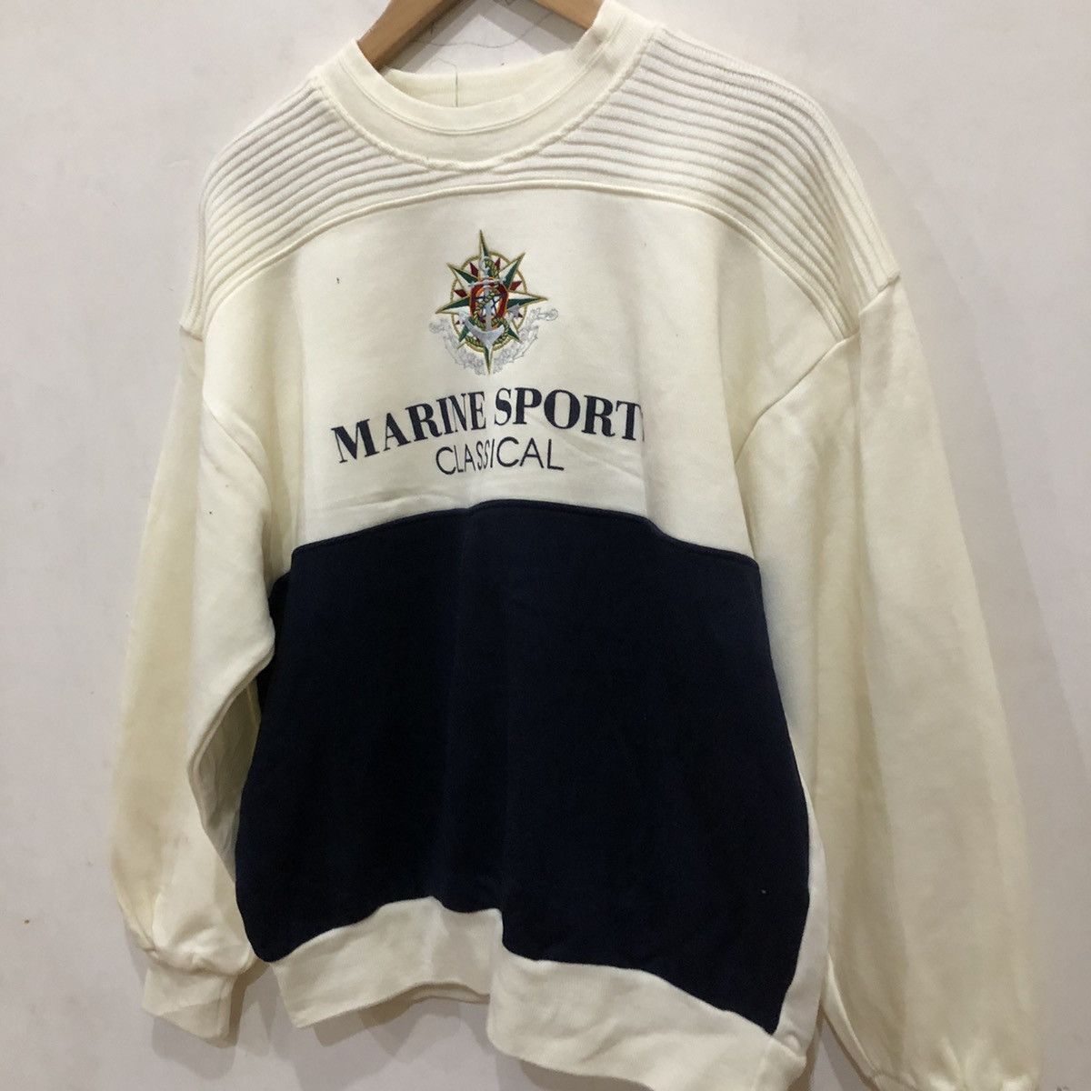 Japanese Brand Marine Sports Classical CrewNeck Big Logo Size US L / EU 52-54 / 3 - 4 Thumbnail