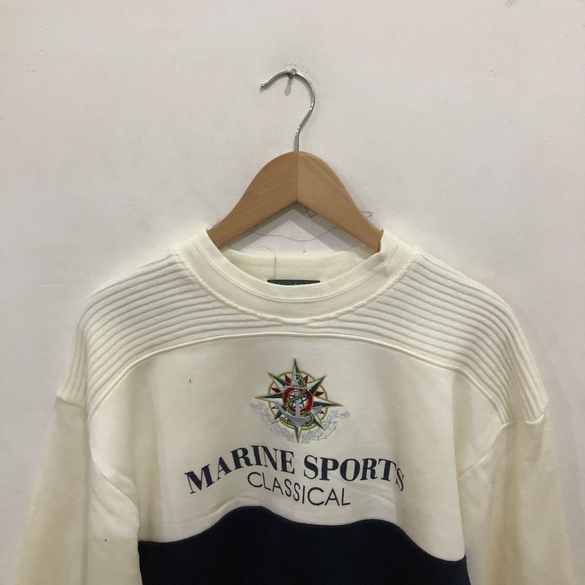 Japanese Brand Marine Sports Classical CrewNeck Big Logo Size US L / EU 52-54 / 3 - 3 Thumbnail