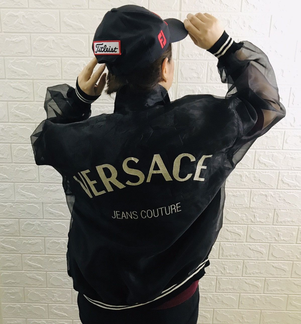 Versace Jeans Couture VINTAGE VERSACE JEANS COUTURE BOMBER MESH JACKET Size ONE SIZE - 1 Thumbnail