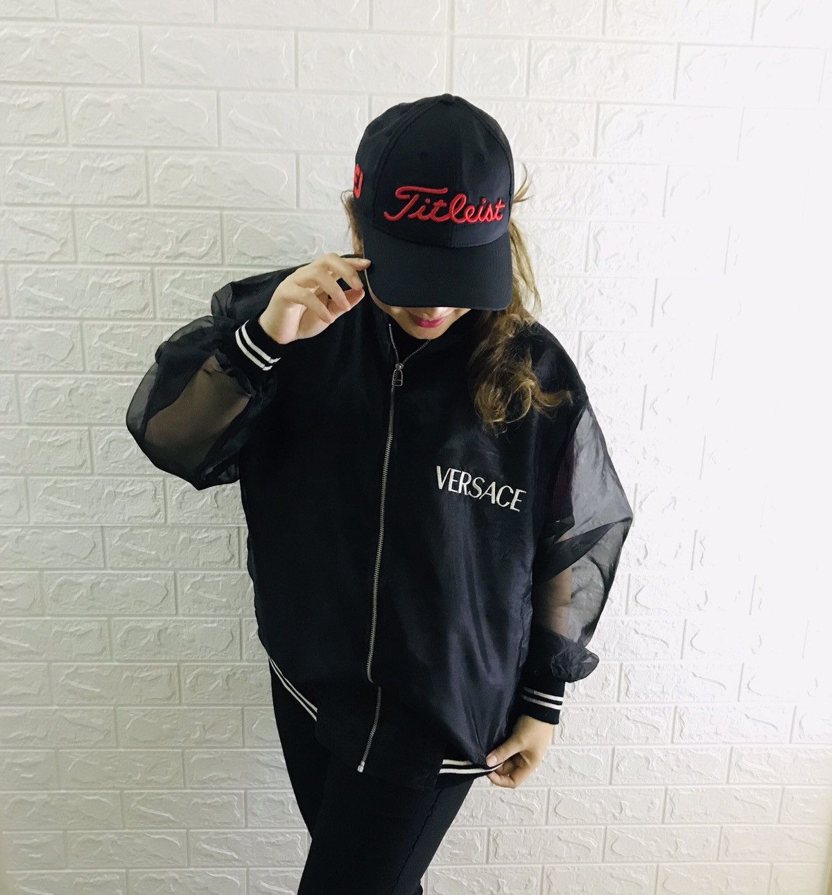 Versace Jeans Couture VINTAGE VERSACE JEANS COUTURE BOMBER MESH JACKET Size ONE SIZE - 2 Thumbnail