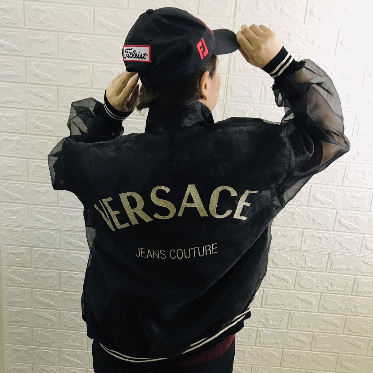 Versace Jeans Couture VINTAGE VERSACE JEANS COUTURE BOMBER MESH JACKET Size ONE SIZE - 3 Thumbnail