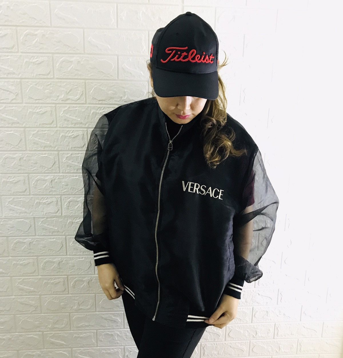 Versace Jeans Couture VINTAGE VERSACE JEANS COUTURE BOMBER MESH JACKET Size ONE SIZE - 6 Thumbnail