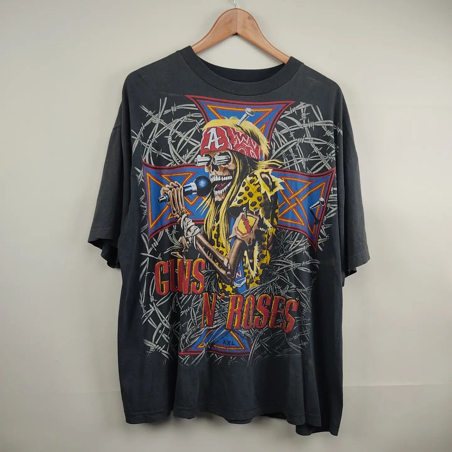 Band Tees × Guns N' Roses × Vintage 90's Guns N Roses Axl Rose Tattoo Full print Size US XL / EU 56 / 4 - 1 Thumbnail