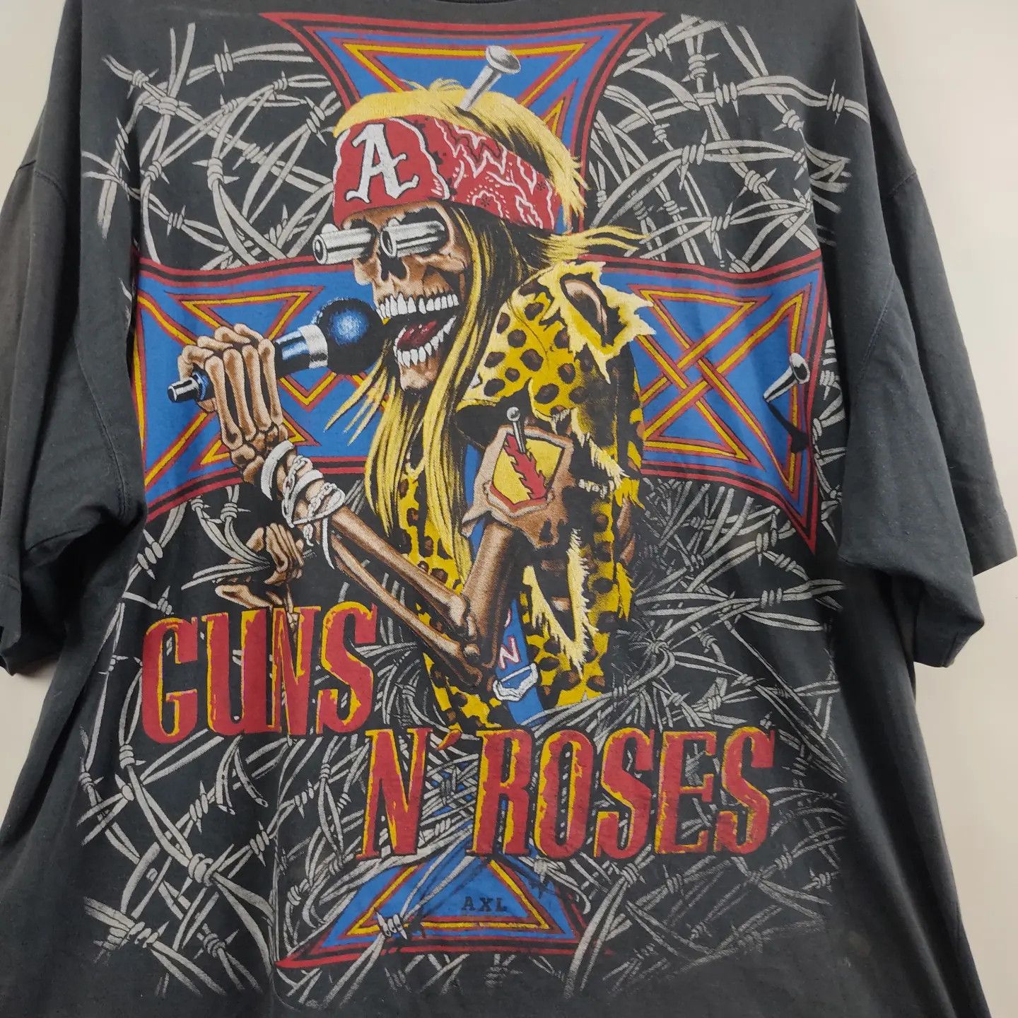 Band Tees × Guns N' Roses × Vintage 90's Guns N Roses Axl Rose Tattoo Full print Size US XL / EU 56 / 4 - 5 Thumbnail