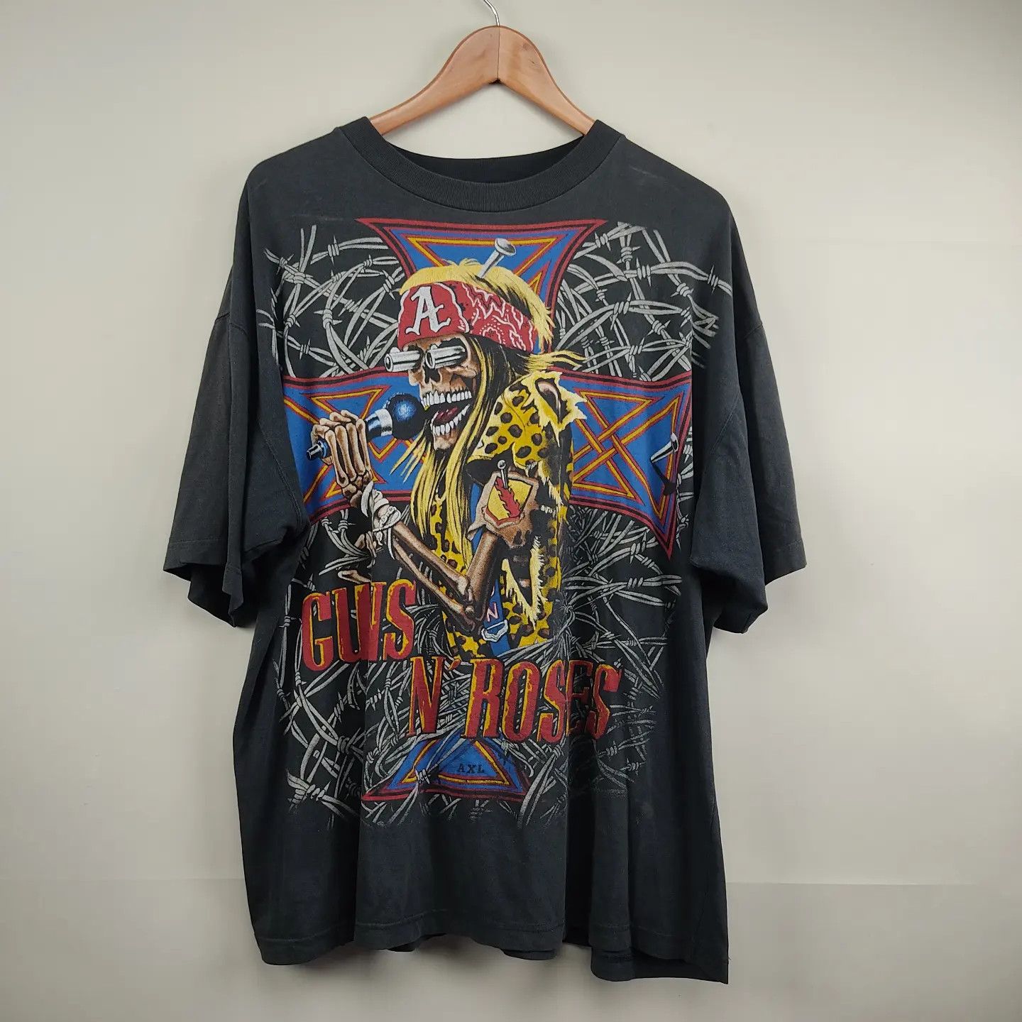 Band Tees × Guns N' Roses × Vintage 90's Guns N Roses Axl Rose Tattoo Full print Size US XL / EU 56 / 4 - 8 Thumbnail