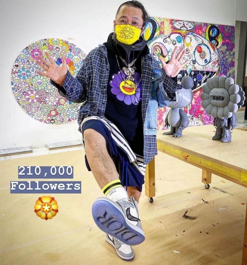 J Balvin × Takashi Murakami Medium Morado Flower Hoodie Purple 1 2 Kiki Black ABC Shirt Size US M / EU 48-50 / 2 - 8 Thumbnail