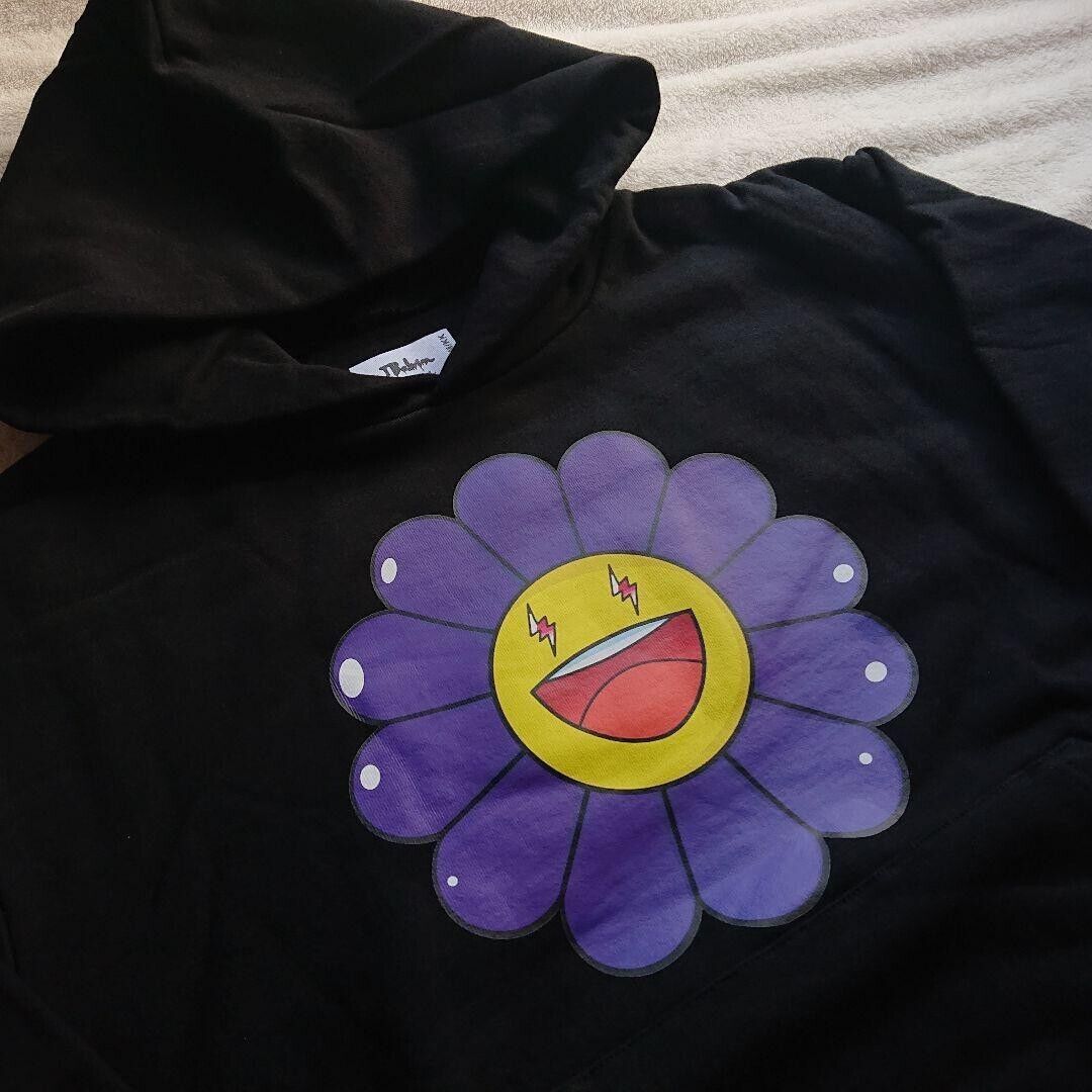 J Balvin × Takashi Murakami Medium Morado Flower Hoodie Purple 1 2 Kiki Black ABC Shirt Size US M / EU 48-50 / 2 - 2 Thumbnail