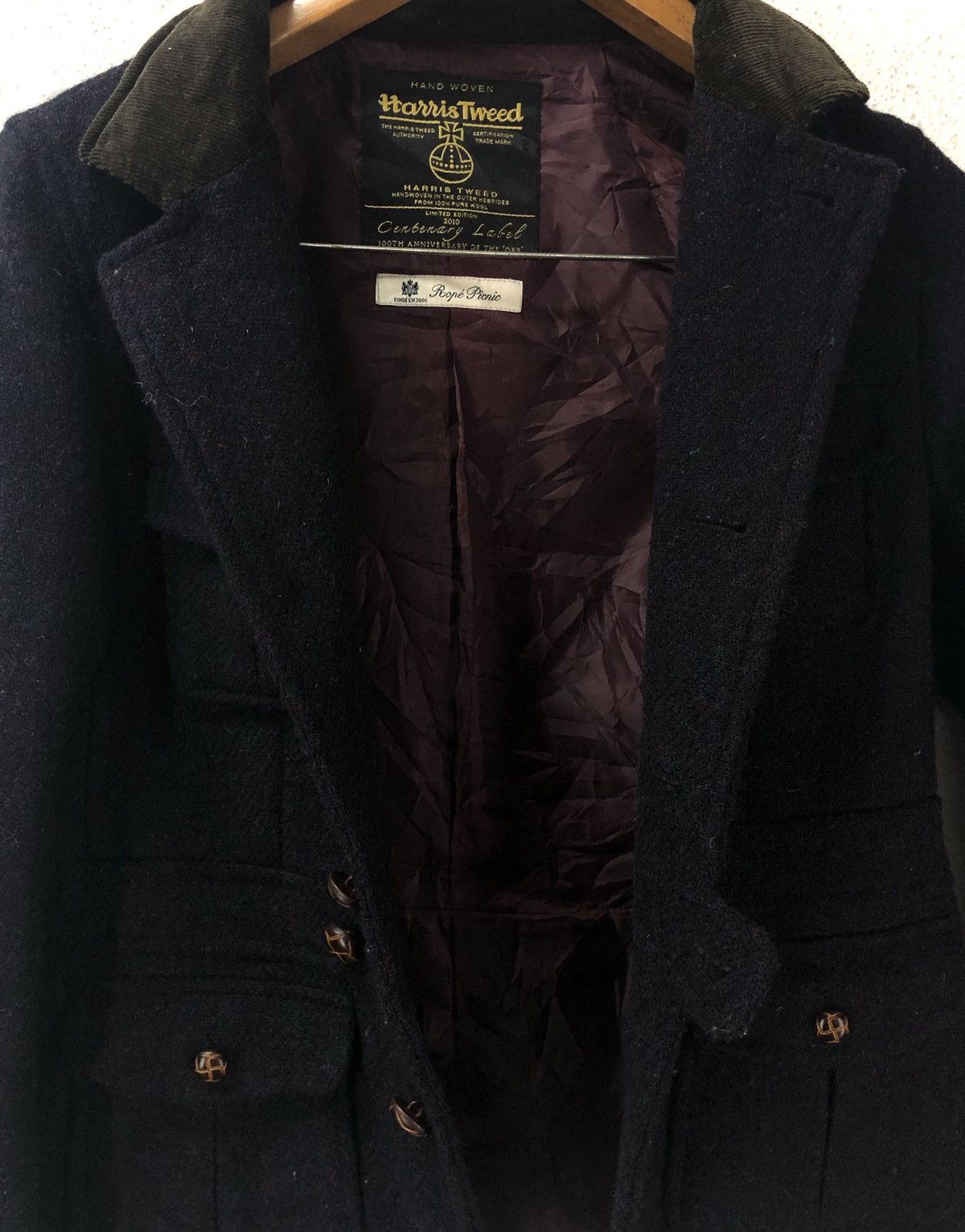 Harris Tweed HARRIS TWEED X ROPE PICNIC WOOL JACKET Size US S / EU 44-46 / 1 - 9 Thumbnail