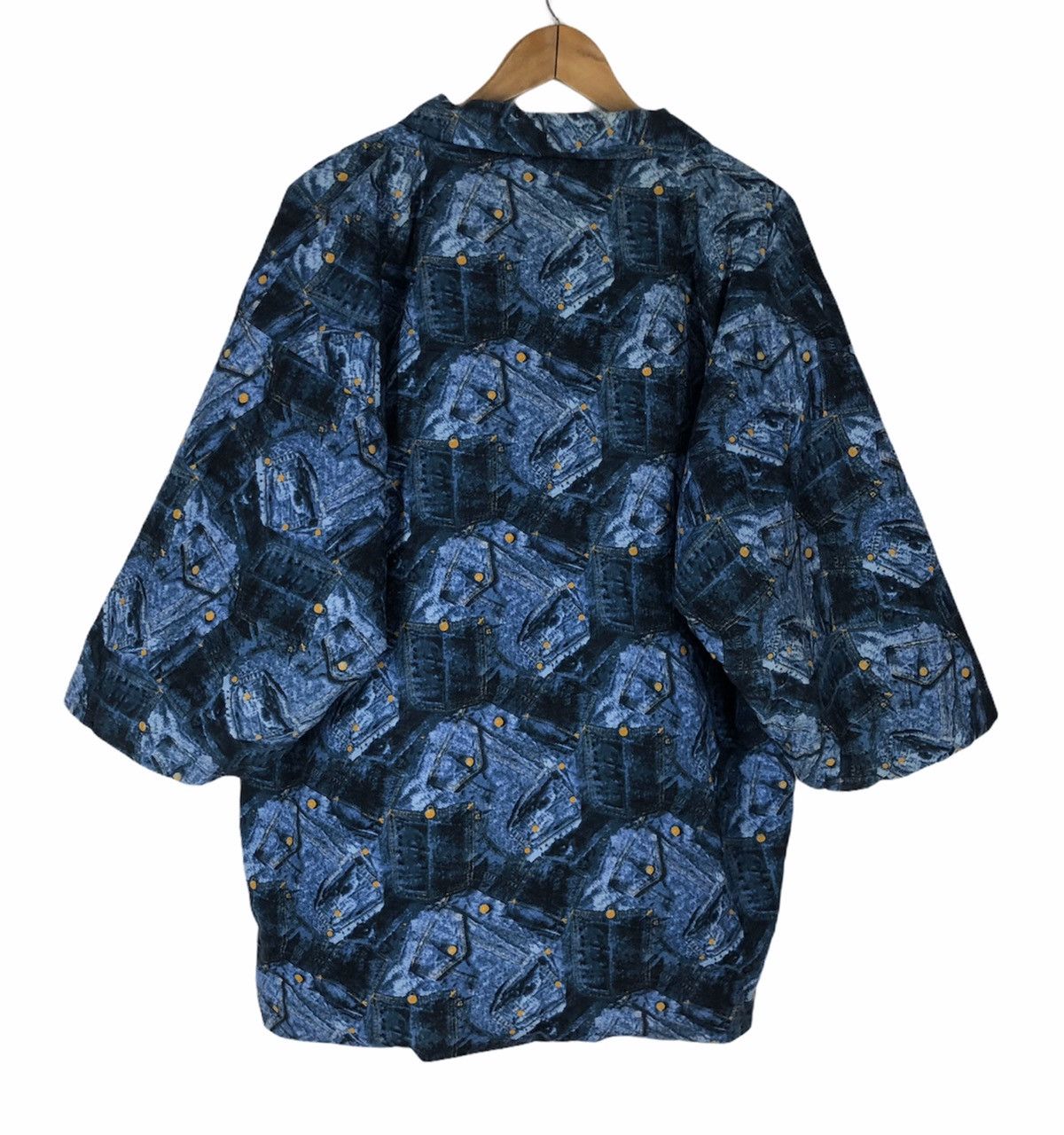 Japanese Brand kimono full print denim Logo Size US L / EU 52-54 / 3 - 3 Thumbnail
