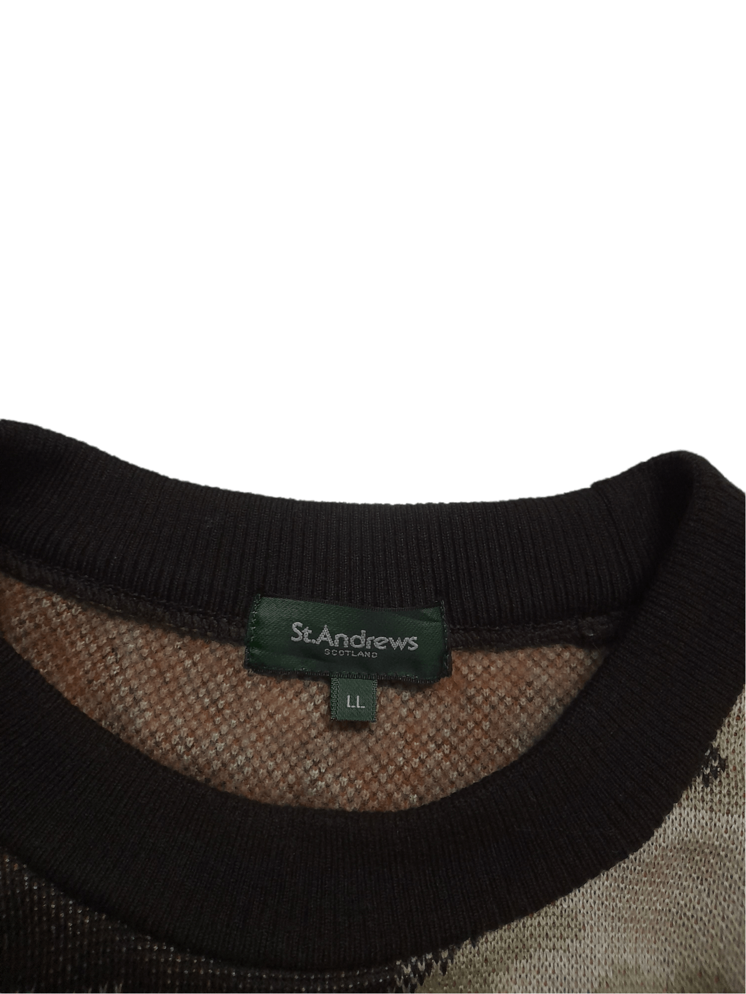 Designer St. Andrews Scotland Knitwear Abstract Art (E288) Size US L / EU 52-54 / 3 - 5 Thumbnail