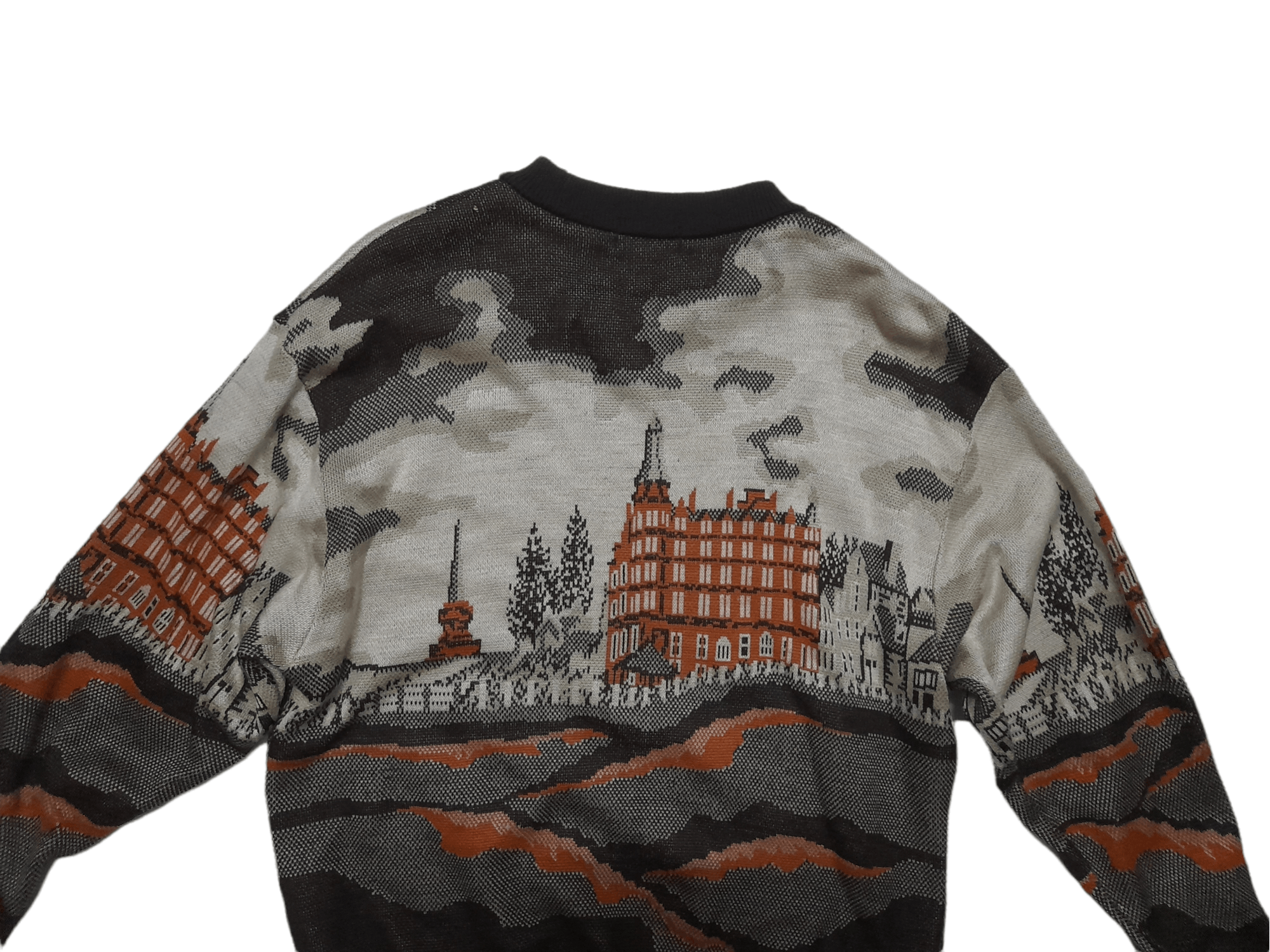 Designer St. Andrews Scotland Knitwear Abstract Art (E288) Size US L / EU 52-54 / 3 - 7 Thumbnail