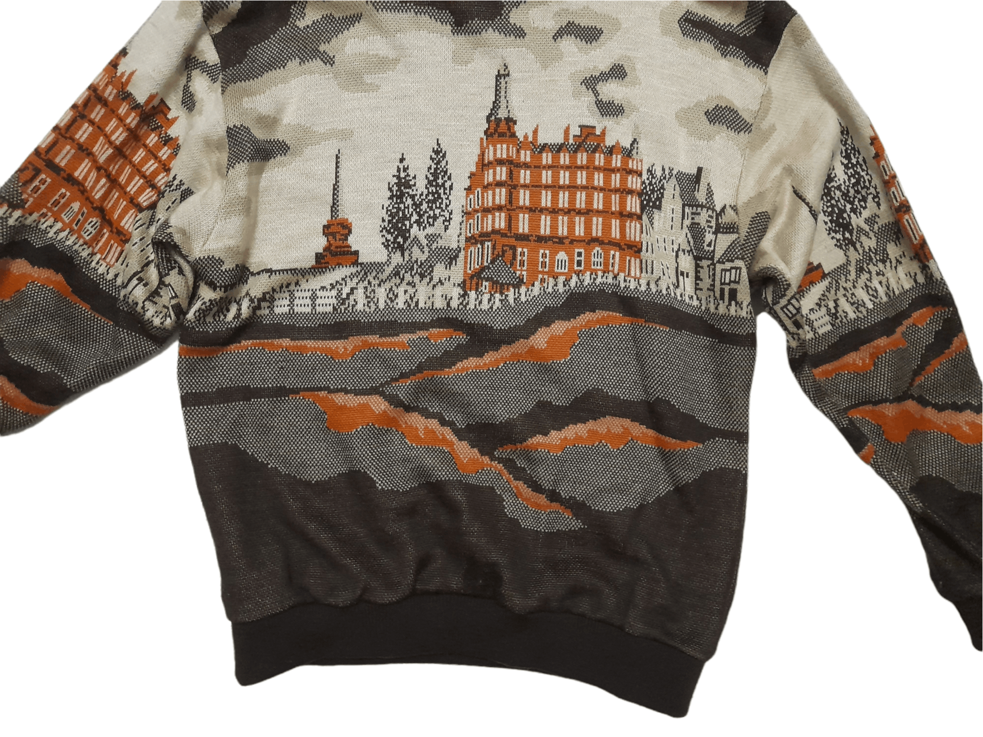 Designer St. Andrews Scotland Knitwear Abstract Art (E288) Size US L / EU 52-54 / 3 - 8 Thumbnail