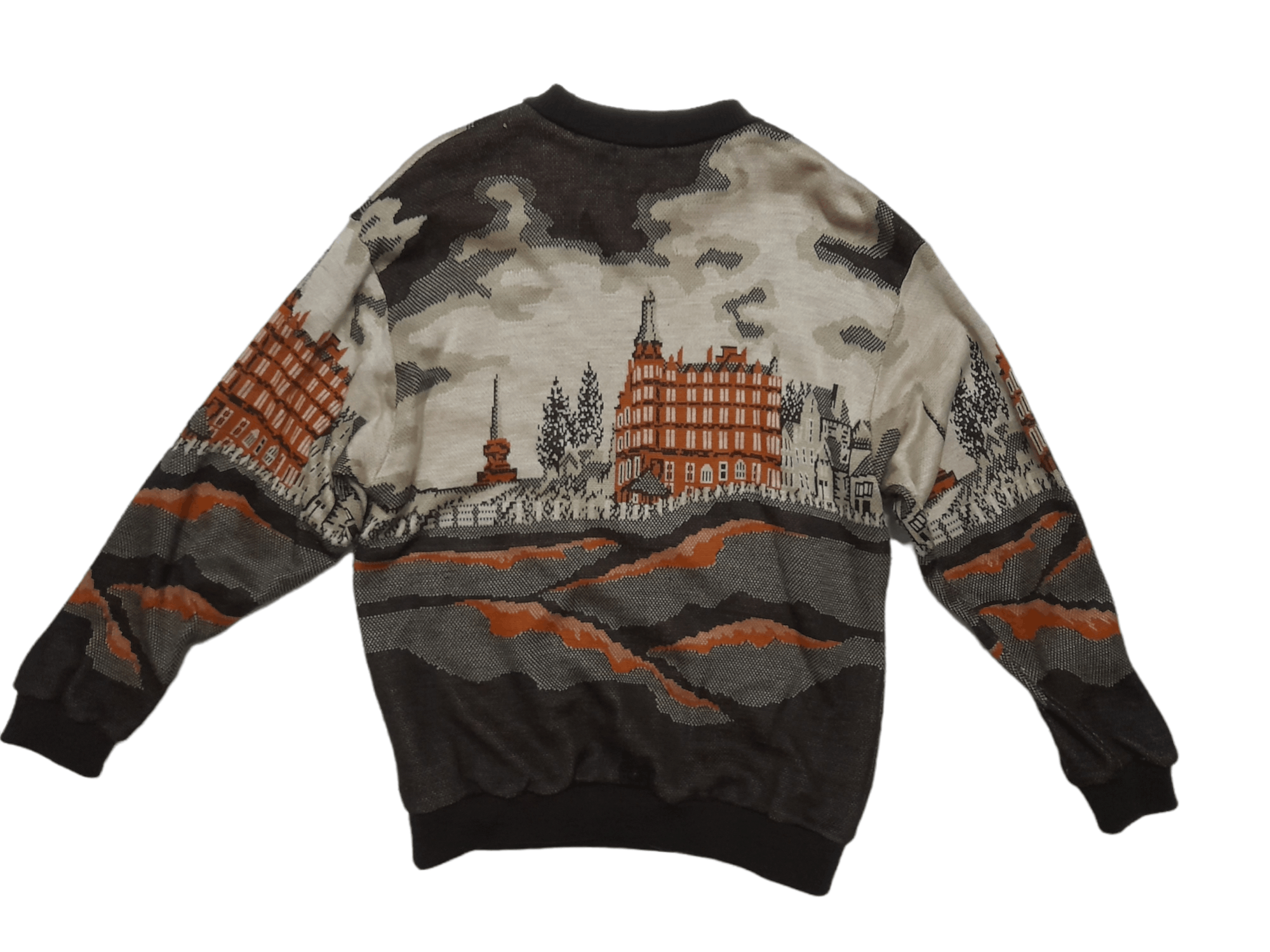 Designer St. Andrews Scotland Knitwear Abstract Art (E288) Size US L / EU 52-54 / 3 - 6 Thumbnail