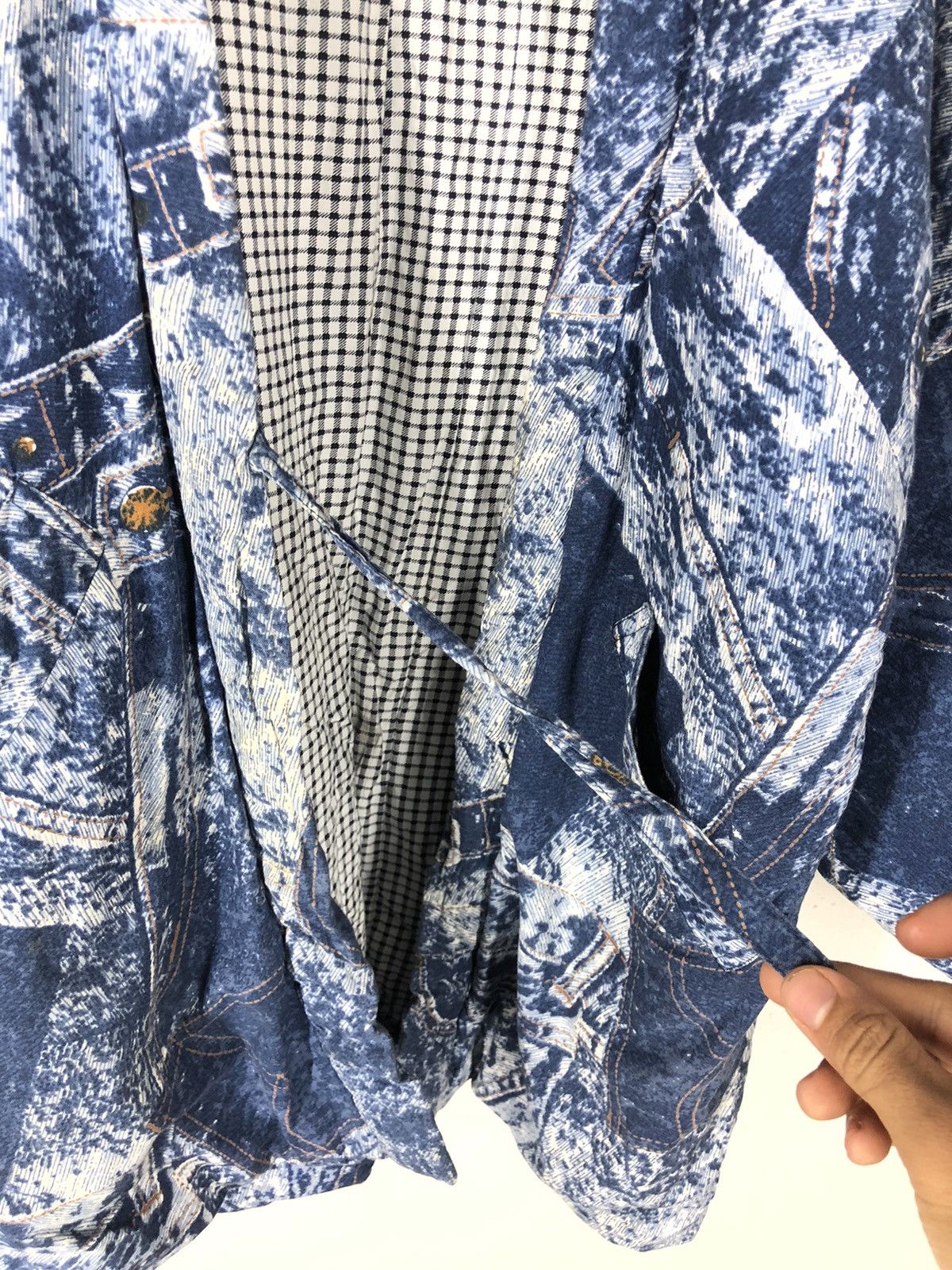 Japanese Brand Vintage Kimono All Over Print Denim Streetwear Fashion cw21 Size US L / EU 52-54 / 3 - 3 Thumbnail