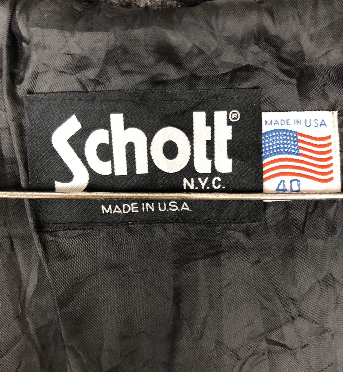 Schott × Vintage Schott NYC Grey Duffle Wool Long Coat Hoodi Made In Usa Size US L / EU 52-54 / 3 - 7 Thumbnail