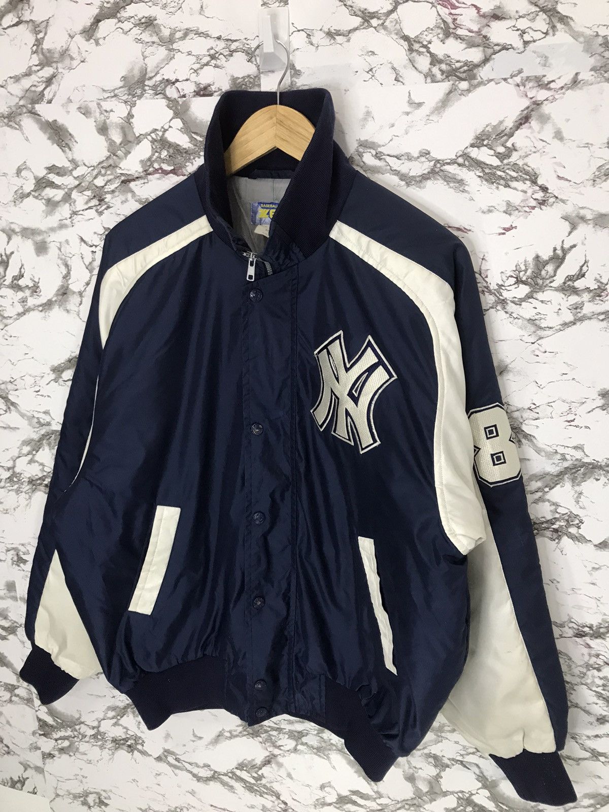 MLB × New York Yankees × Vintage New York Yankees Big Logo Embroid Varsity Jacket Size US M / EU 48-50 / 2 - 4 Thumbnail