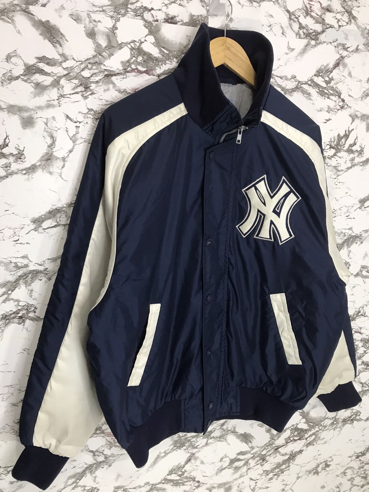 MLB × New York Yankees × Vintage New York Yankees Big Logo Embroid Varsity Jacket Size US M / EU 48-50 / 2 - 3 Thumbnail