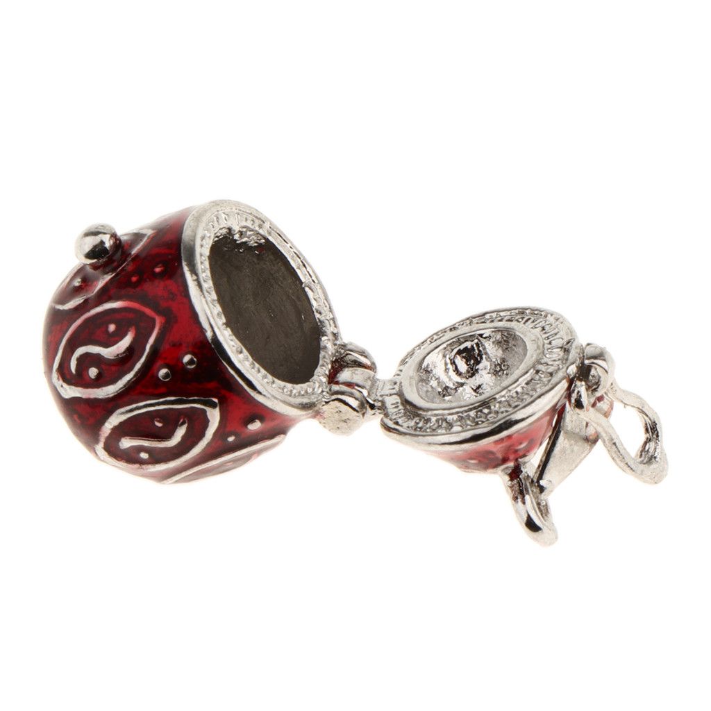 Jewelry 2 Pcs Heart Enamel Openable Pendant Size ONE SIZE - 3 Thumbnail