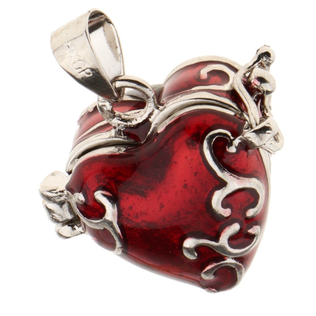 Jewelry 2 Pcs Heart Enamel Openable Pendant Size ONE SIZE - 4 Thumbnail