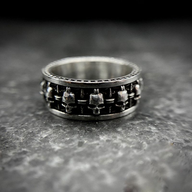 Jewelry Gothic Skull Cross Ring Size ONE SIZE - 4 Thumbnail