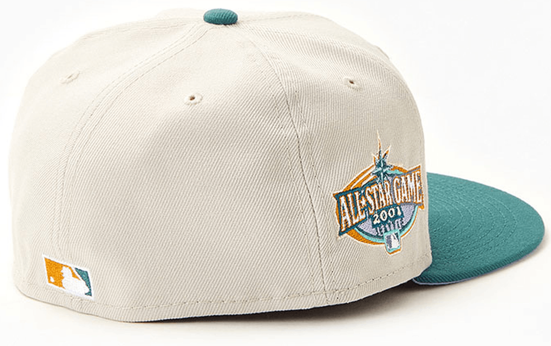 MLB × New Era 7 3/8 White Teal Seattle Mariners Two 2 Tone 2001 All Star Size ONE SIZE - 10 Thumbnail
