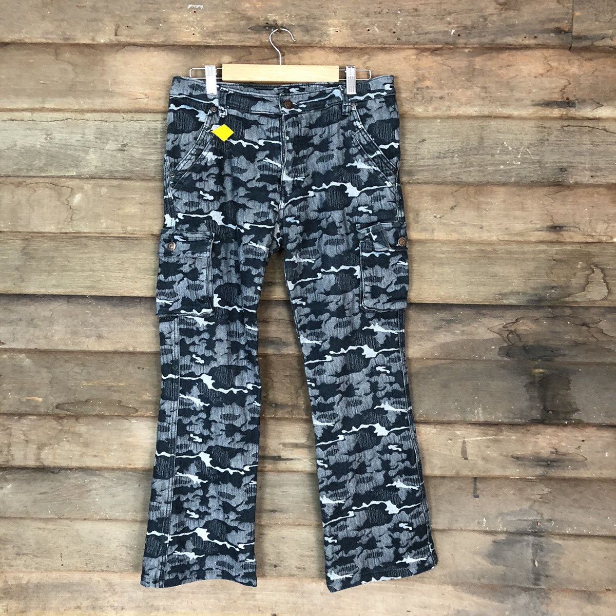 DLL Brenda B Blue art camo multipocket Cargo Pants #2649