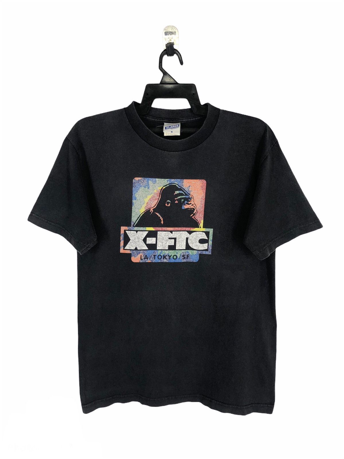image of Xlarge X-Ftc Skateboarding T Shirt in Black, Men's (Size Medium)