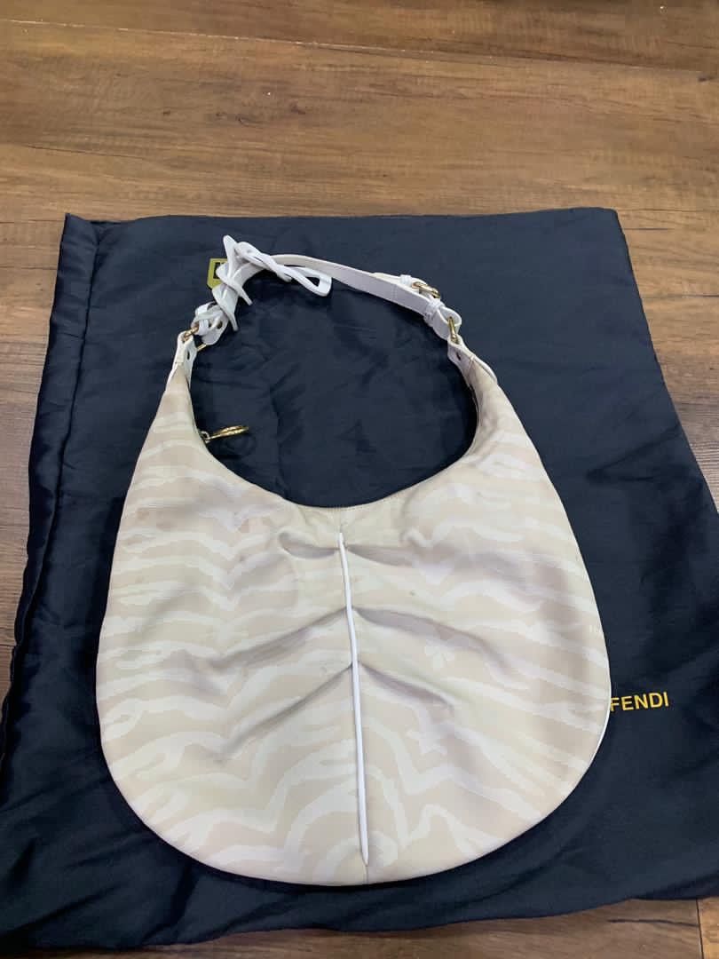 Fendi Best Offer Auth FENDI Zucca Oyster Brown Canvas Hobo Bag Size ONE SIZE - 2 Thumbnail