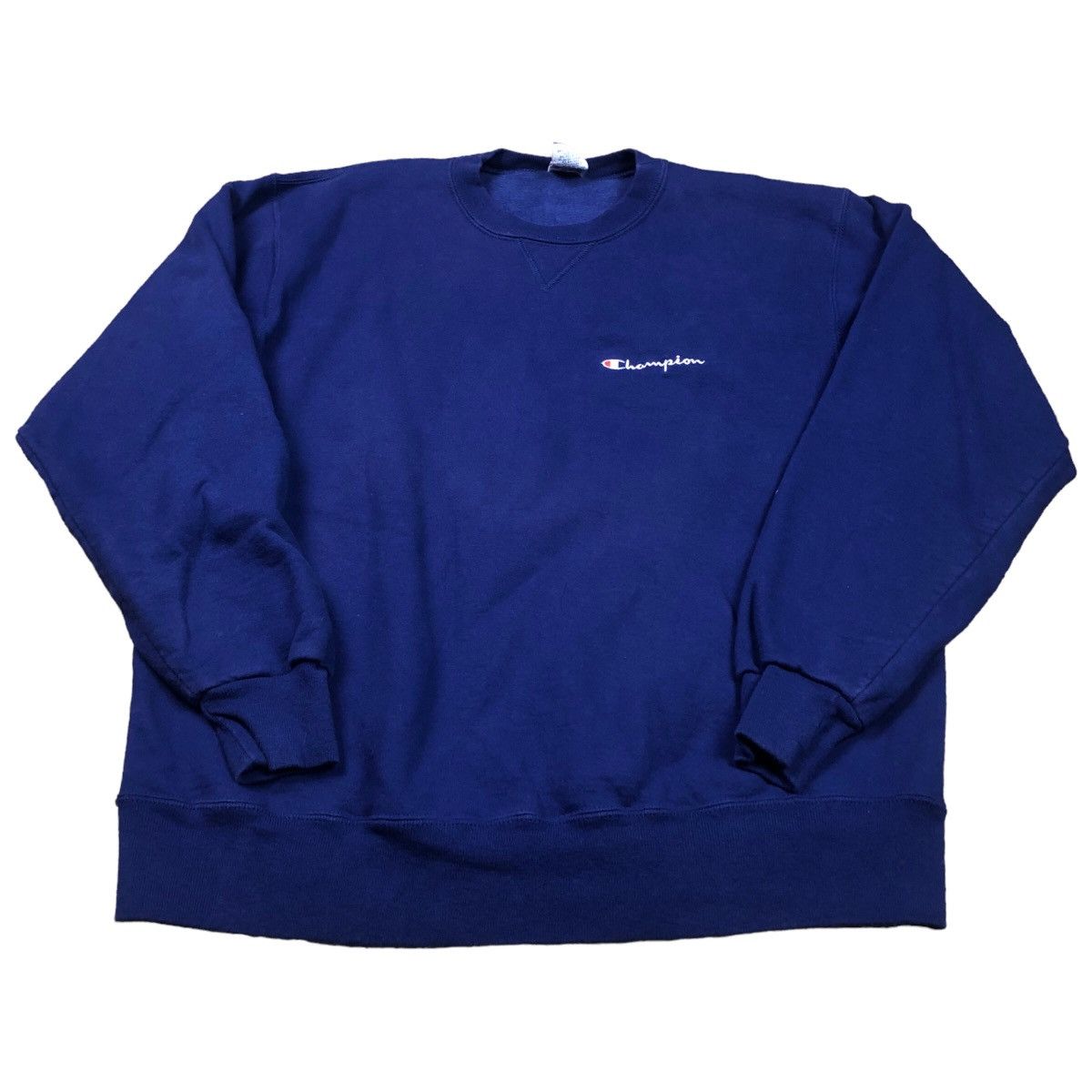 Champion × Vintage Vintage 90s Champion Logo Embroidered Navy Sweatshirt XL Size US XL / EU 56 / 4 - 1 Thumbnail