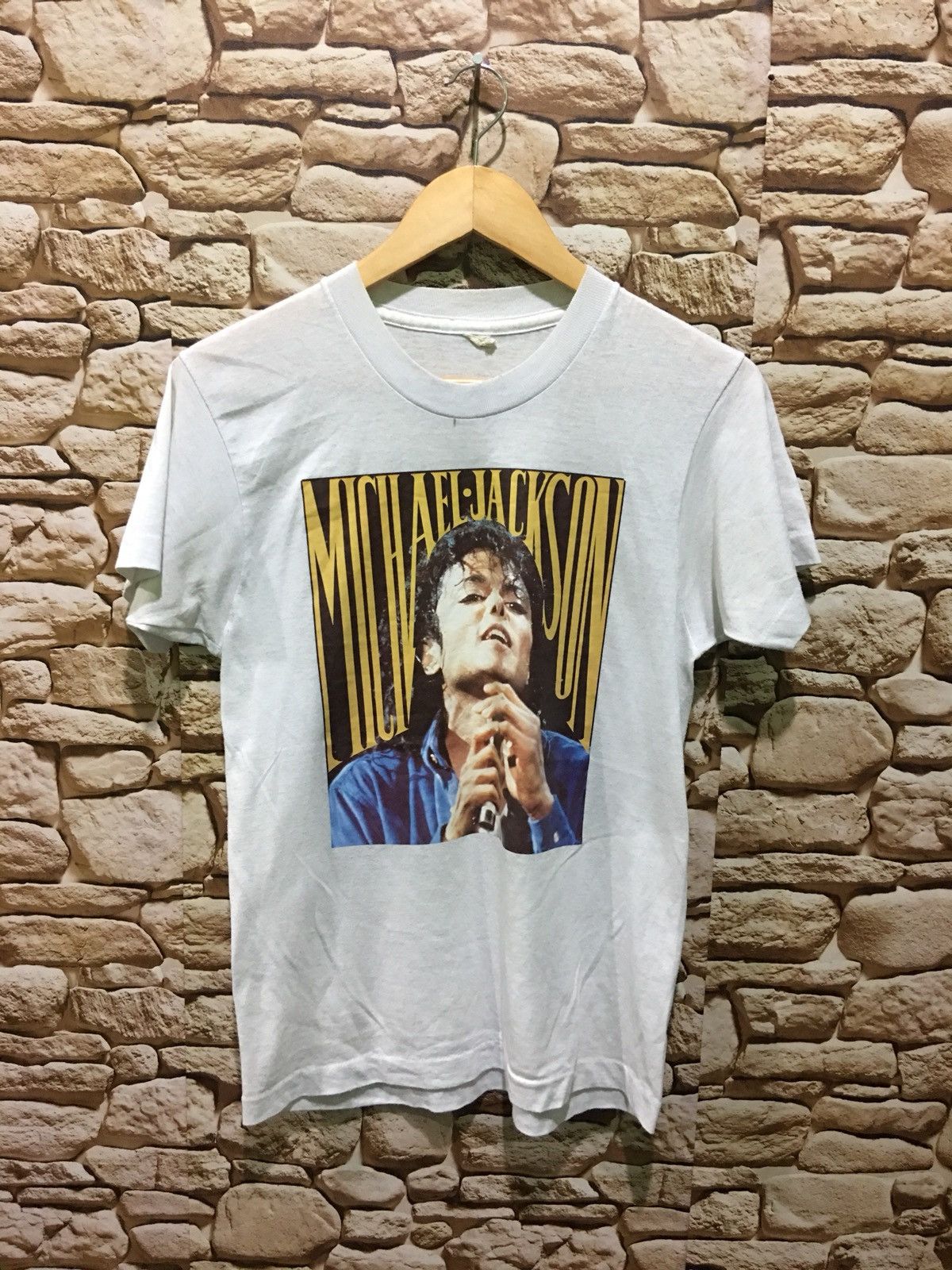 Band Tees × Michael Jackson × Vintage Rare vintage 80s Michael jackson king of pop tour shirt Size US S / EU 44-46 / 1 - 1 Thumbnail