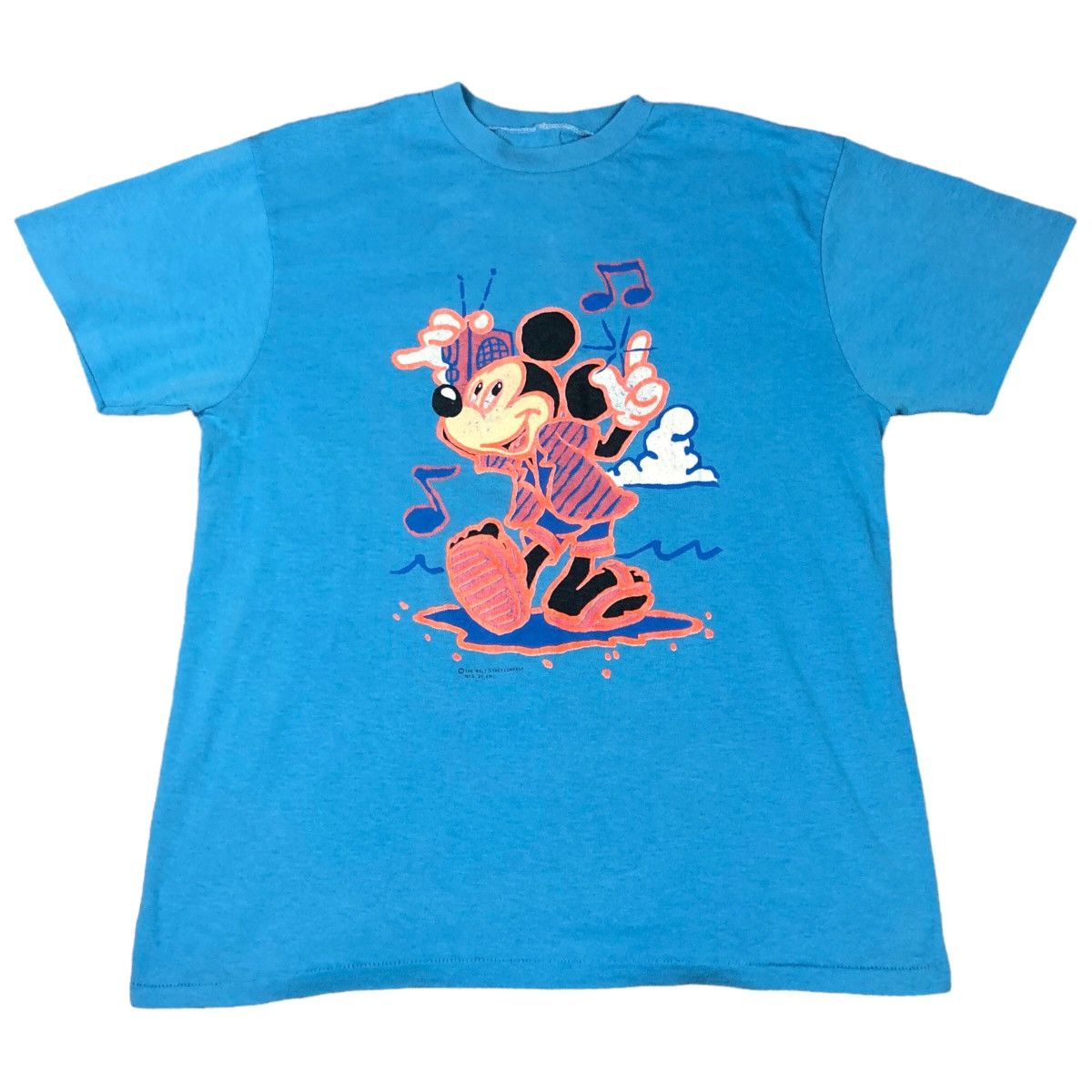 Disney × Vintage Vintage Disney Mickey Mouse Boombox Music Neon Shirt Adult M Size US M / EU 48-50 / 2 - 1 Thumbnail