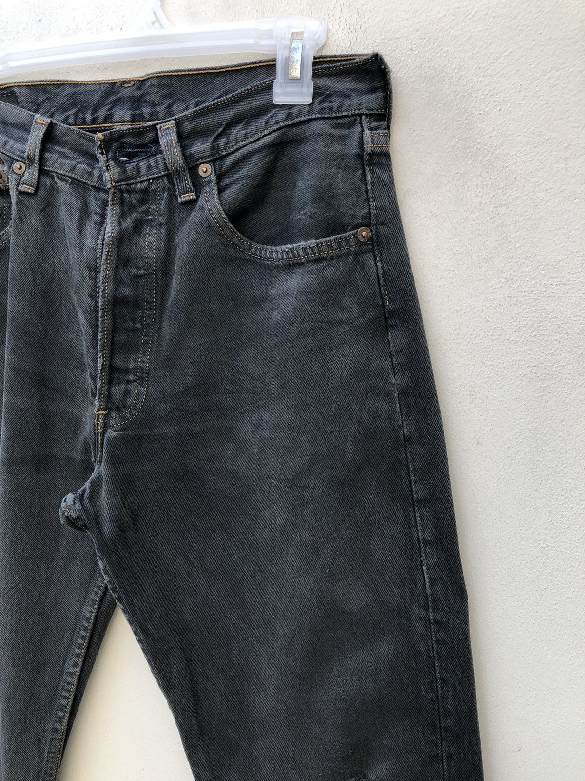 Levi's Vintage 1996 Levi’s 501 Jeans Distressed Faded Black Denim Size US 31 - 8 Thumbnail