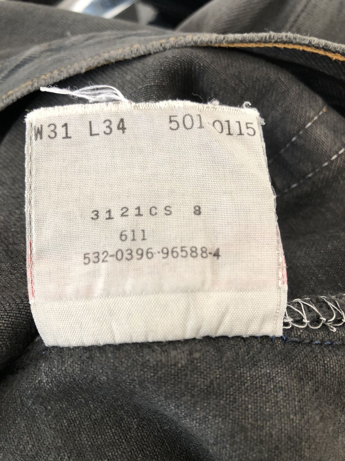 Levi's Vintage 1996 Levi’s 501 Jeans Distressed Faded Black Denim Size US 31 - 22 Thumbnail