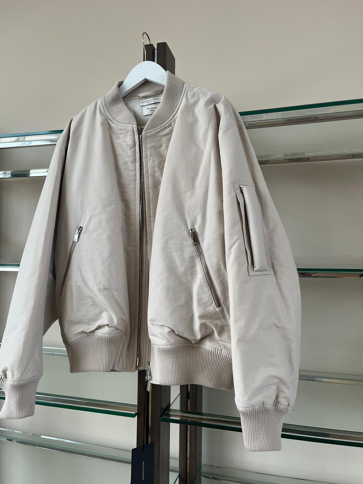 Bottega Veneta Blouson in Twill Nylon in Bone Size US L / EU 52-54 / 3 - 2 Thumbnail