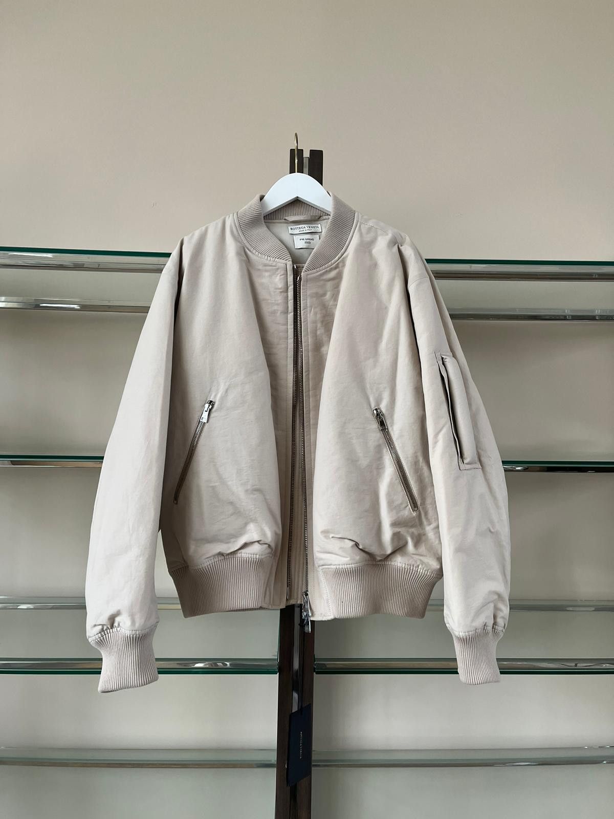 Bottega Veneta Blouson in Twill Nylon in Bone Size US L / EU 52-54 / 3 - 1 Thumbnail