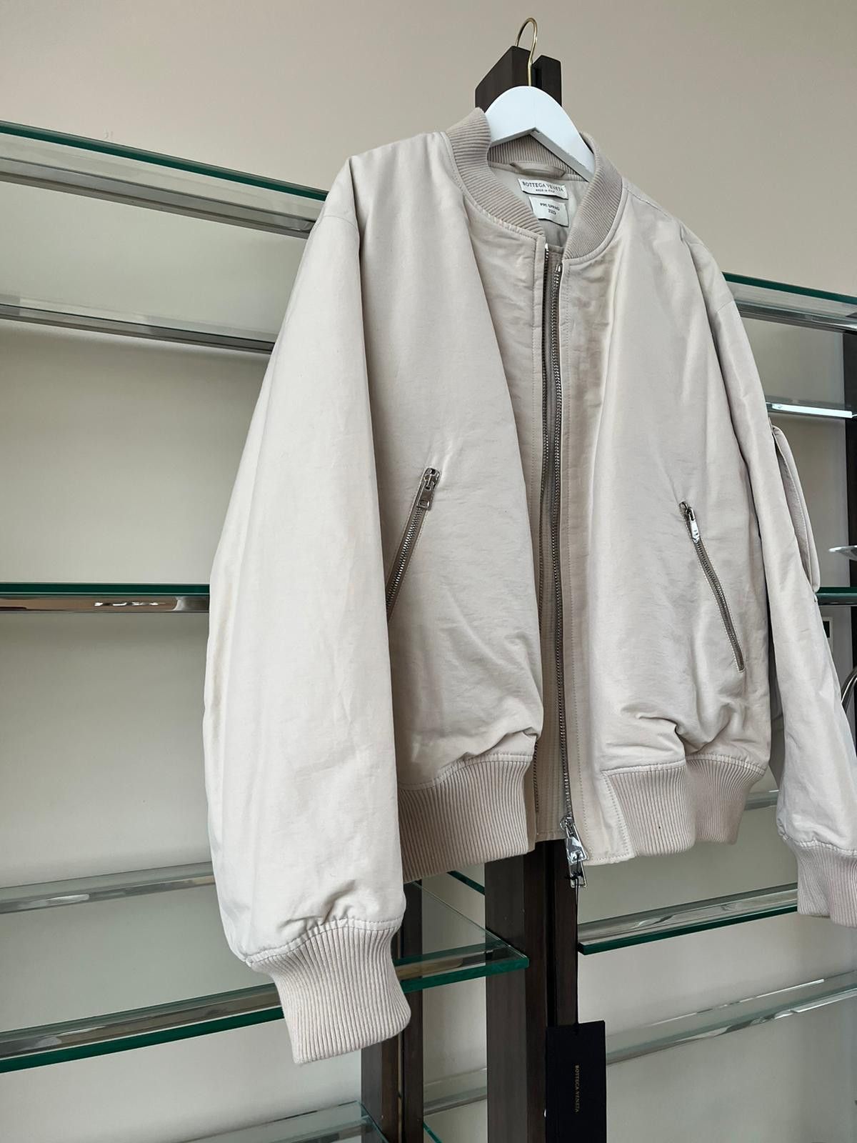 Bottega Veneta Blouson in Twill Nylon in Bone Size US L / EU 52-54 / 3 - 13 Thumbnail