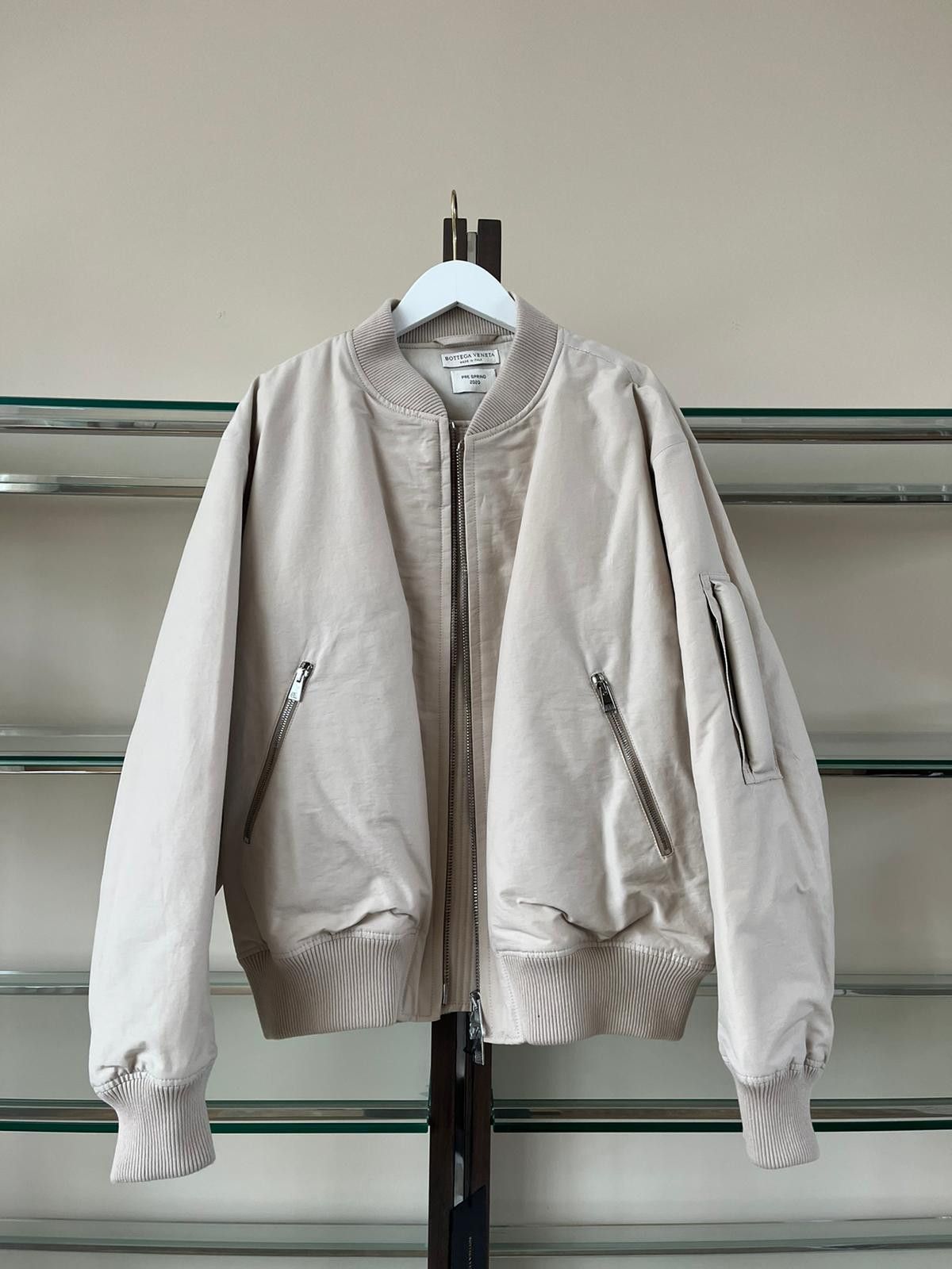 Bottega Veneta Blouson in Twill Nylon in Bone Size US L / EU 52-54 / 3 - 3 Thumbnail