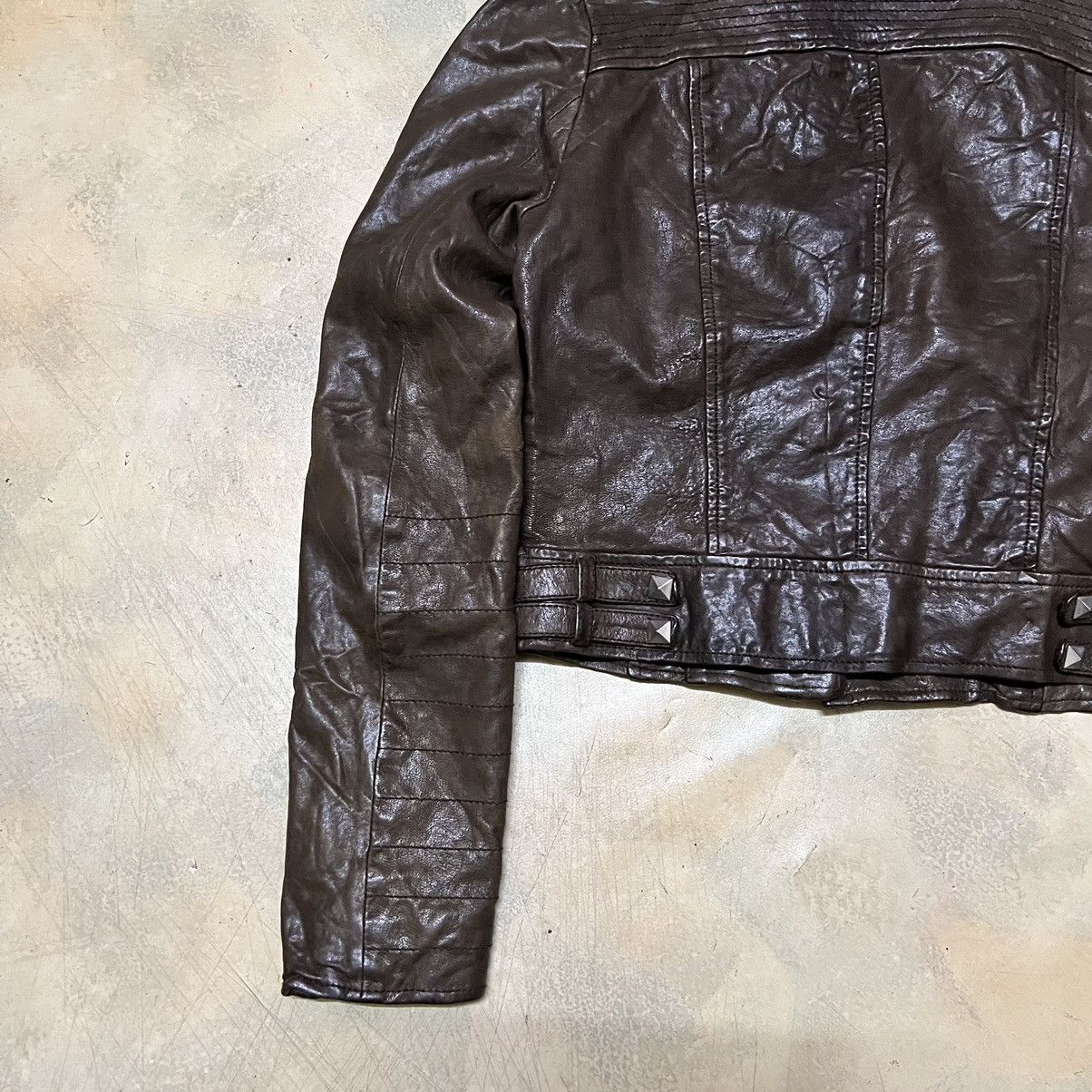 Japanese Brand Brown Leather Double Collar Jacket Seditionaries Style Size S / US 4 / IT 40 - 16 Thumbnail