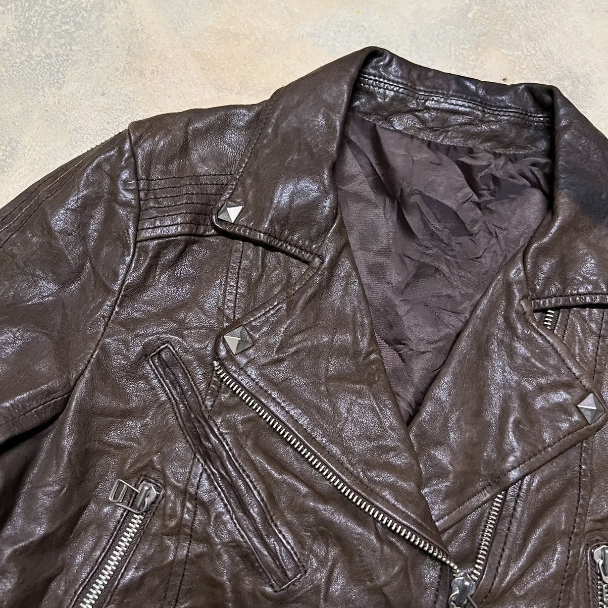 Japanese Brand Brown Leather Double Collar Jacket Seditionaries Style Size S / US 4 / IT 40 - 7 Thumbnail