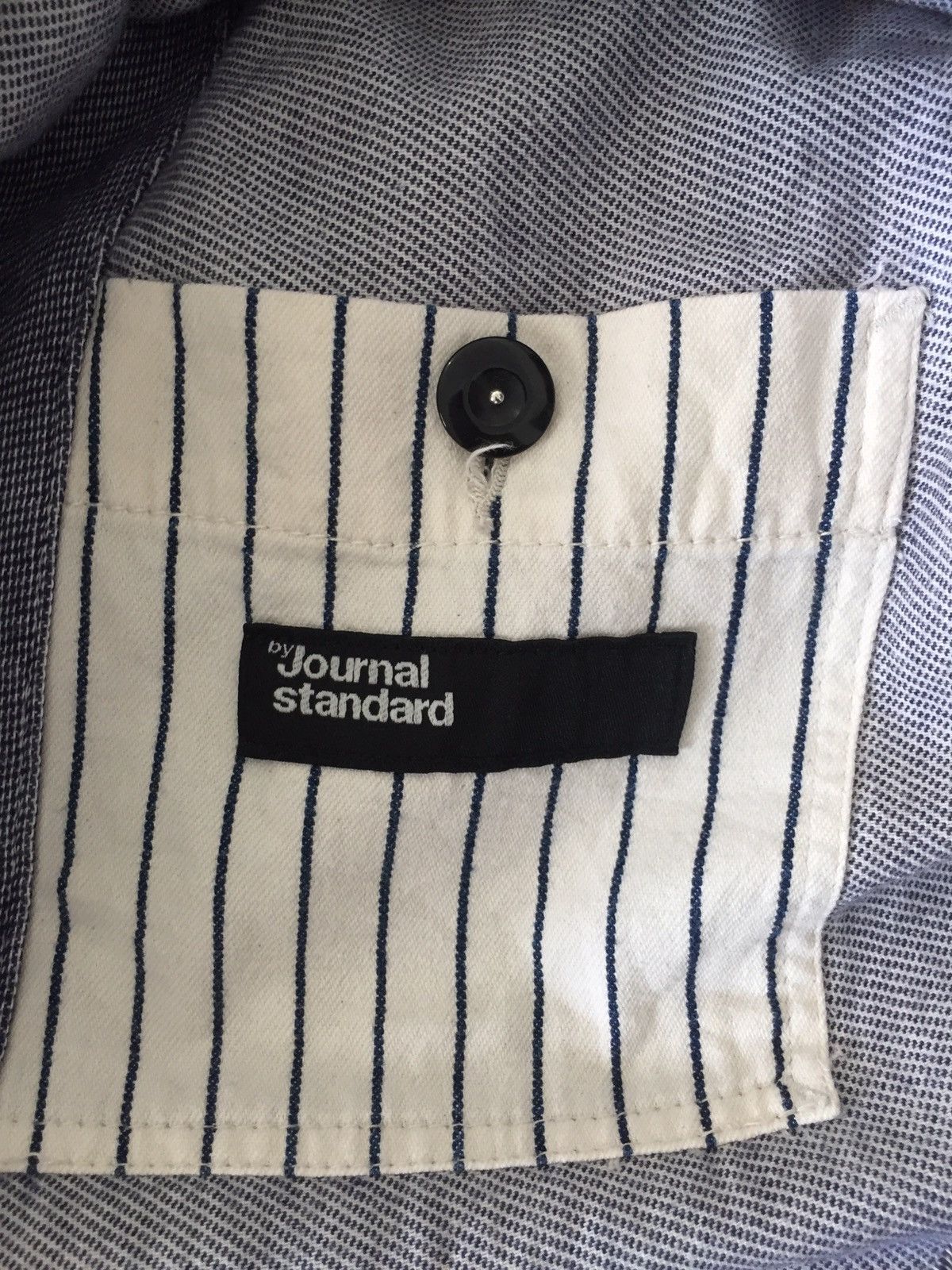 Journal Standard Steve Job Striped Mandarin Collar Workwear Jacket Size US L / EU 52-54 / 3 - 5 Thumbnail
