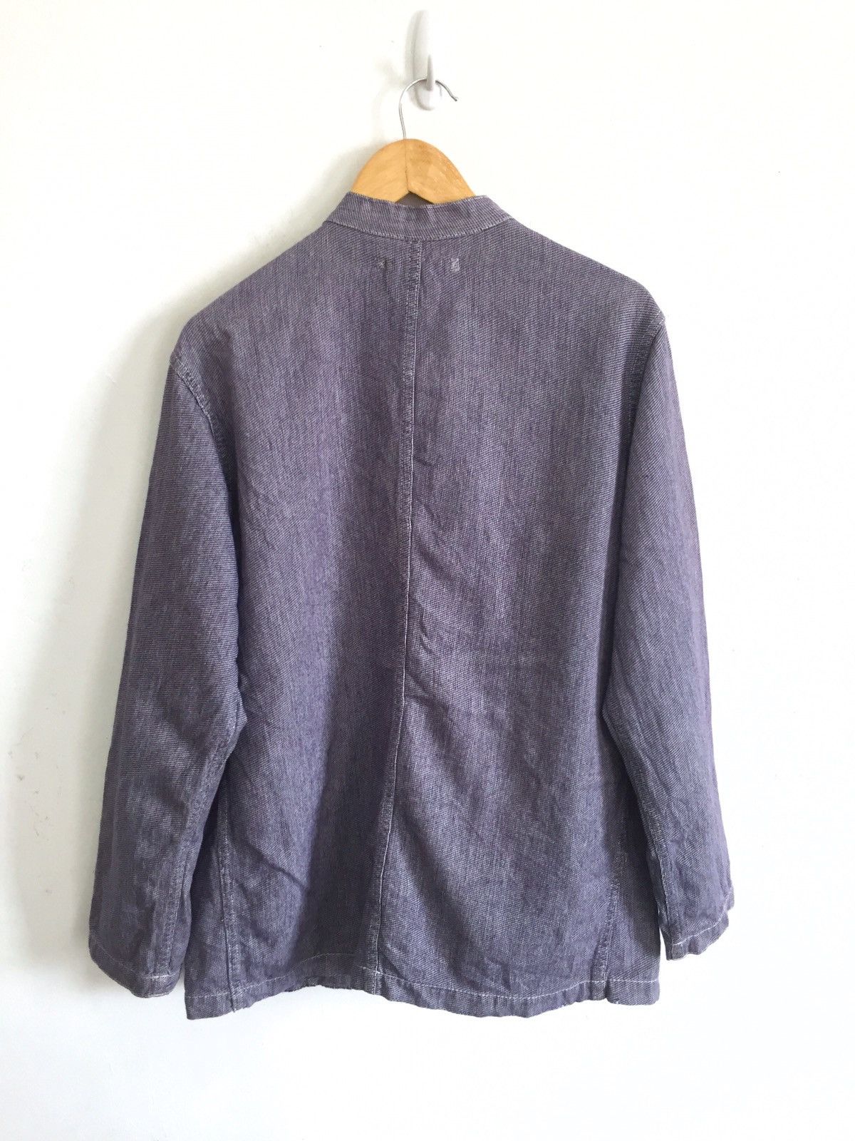 Journal Standard Steve Job Striped Mandarin Collar Workwear Jacket Size US L / EU 52-54 / 3 - 3 Thumbnail