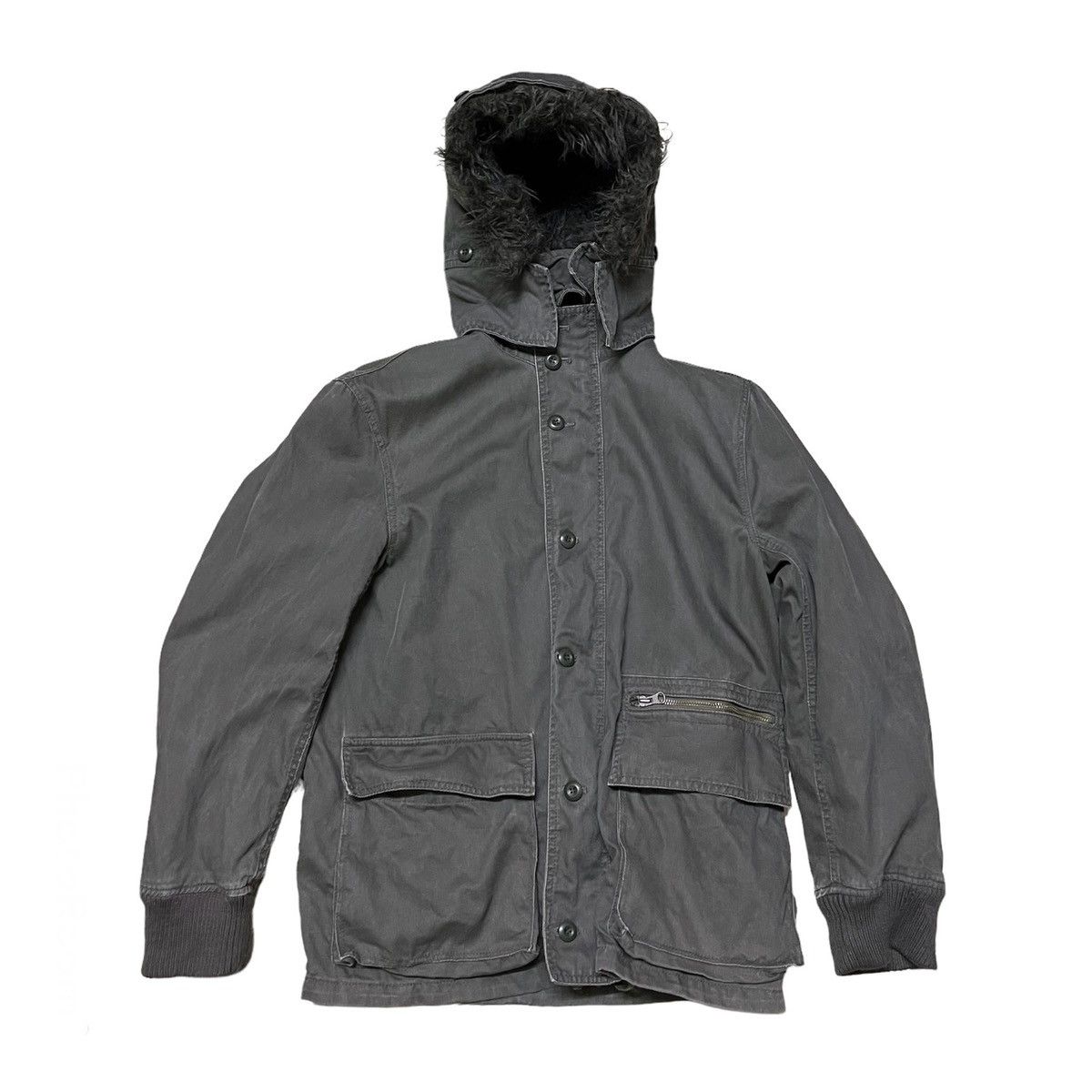 image of Ppfm Parka Jacket Military Style in Green, Men's (Size Medium)
