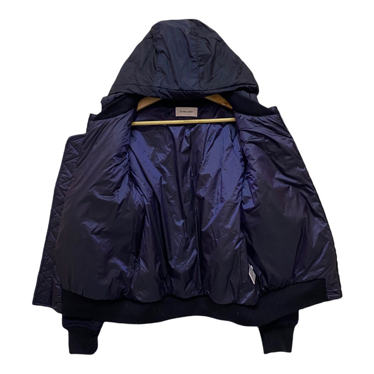 Japanese Brand RARE🔥ARCHIVE JAPAN GLOBAL WORK HYBRID WOOL BOMBER JACKET Size US S / EU 44-46 / 1 - 2 Thumbnail