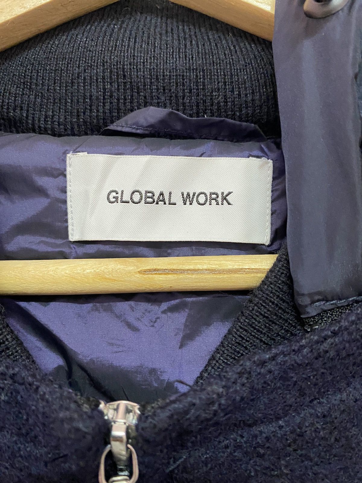 Japanese Brand RARE🔥ARCHIVE JAPAN GLOBAL WORK HYBRID WOOL BOMBER JACKET Size US S / EU 44-46 / 1 - 12 Thumbnail