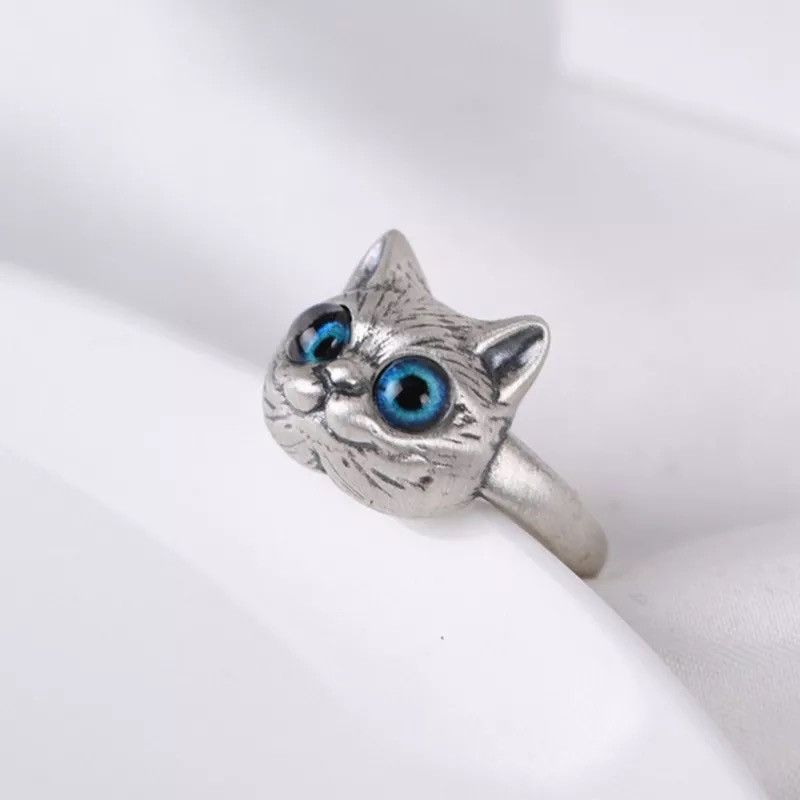 Jewelry Charm Cute Cat Ring Size ONE SIZE - 1 Thumbnail