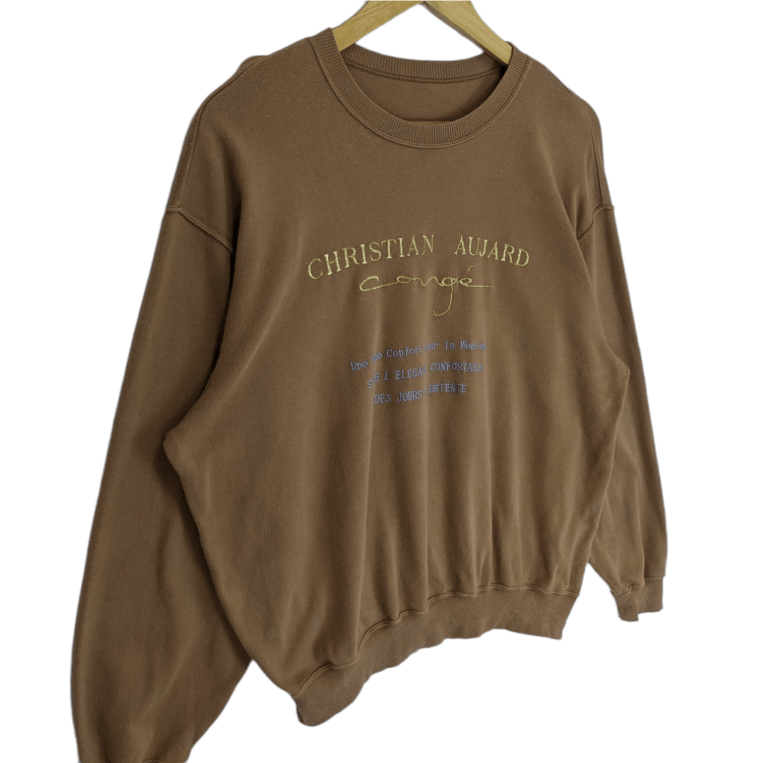 Designer CHRISTIAN AUJARD Big Logo Spell Out Jumper Sweatshirt Size US M / EU 48-50 / 2 - 3 Thumbnail