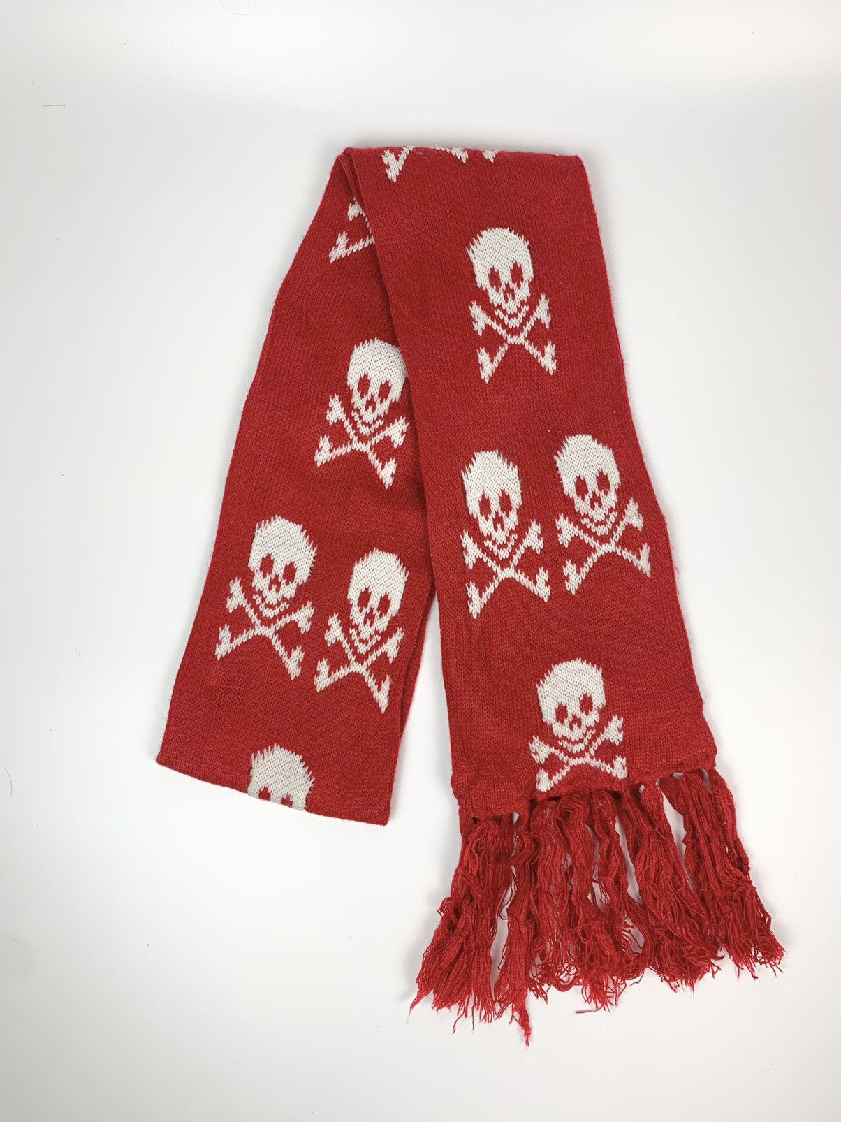 Japanese Brand JAPANESE BRAND knit scarf / muffler skull design Size ONE SIZE - 4 Thumbnail